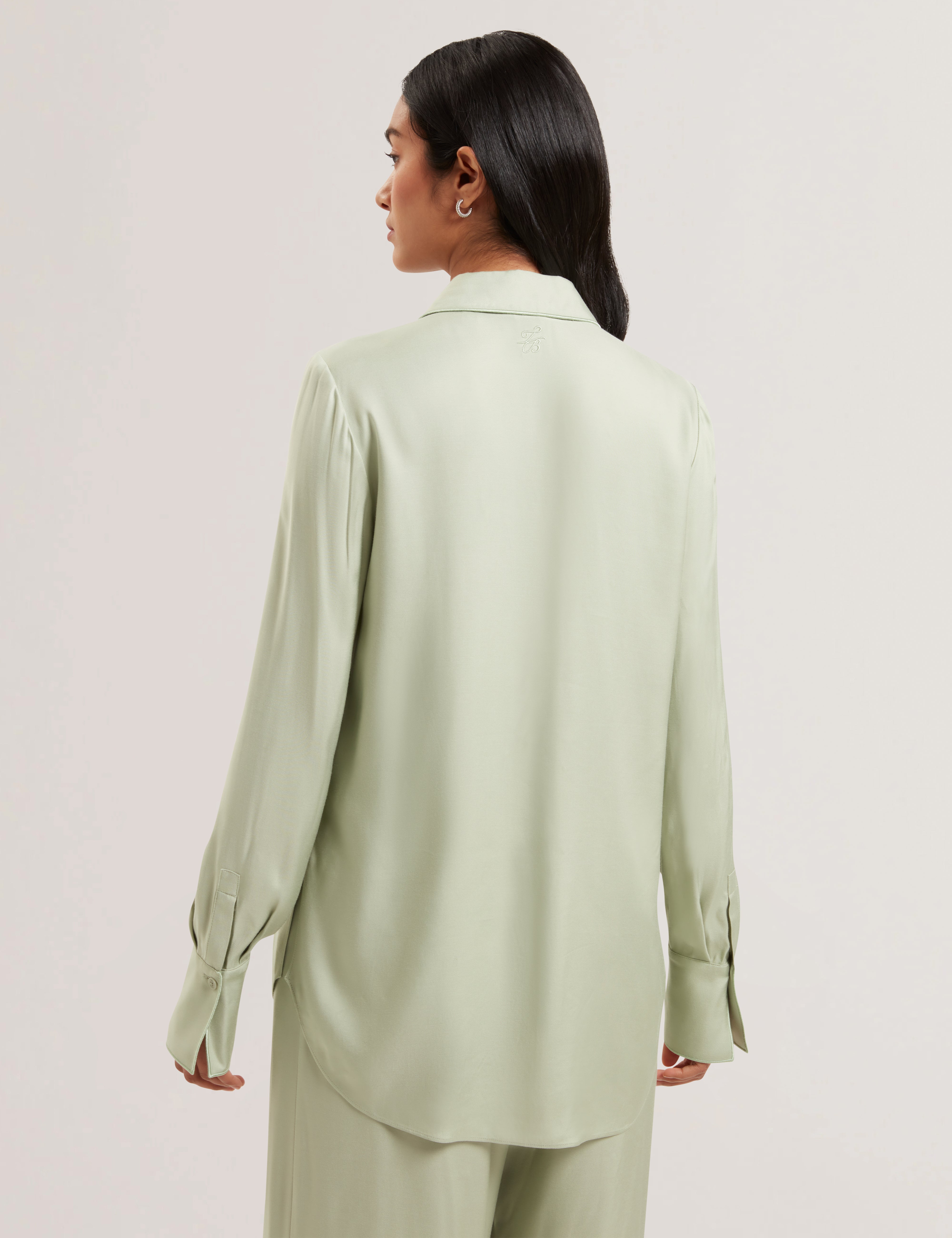 Kaytt Longline Twill Shirt Lt-Green