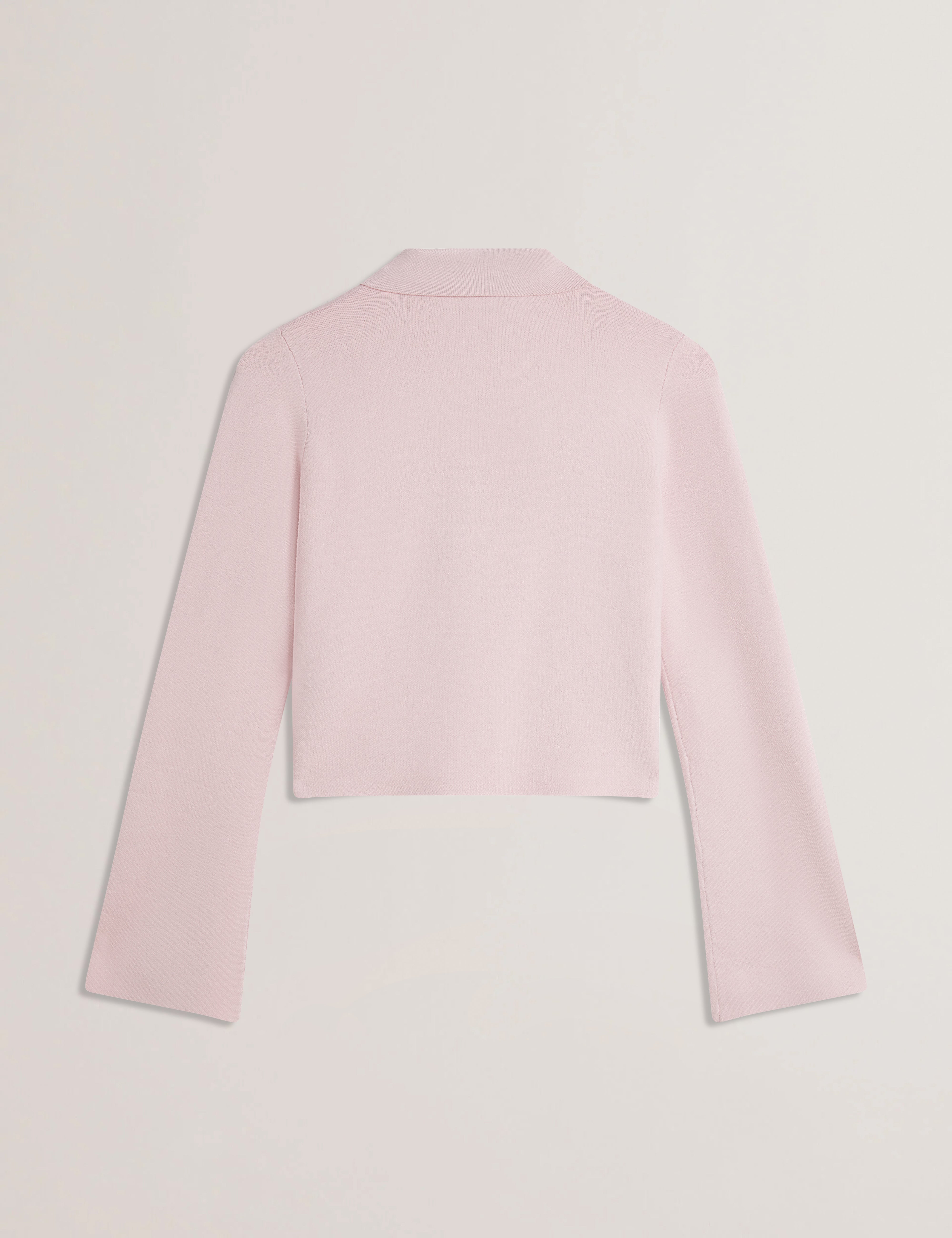 Aimlli Knitted Jacquard Collared Cardigan Petal Pink