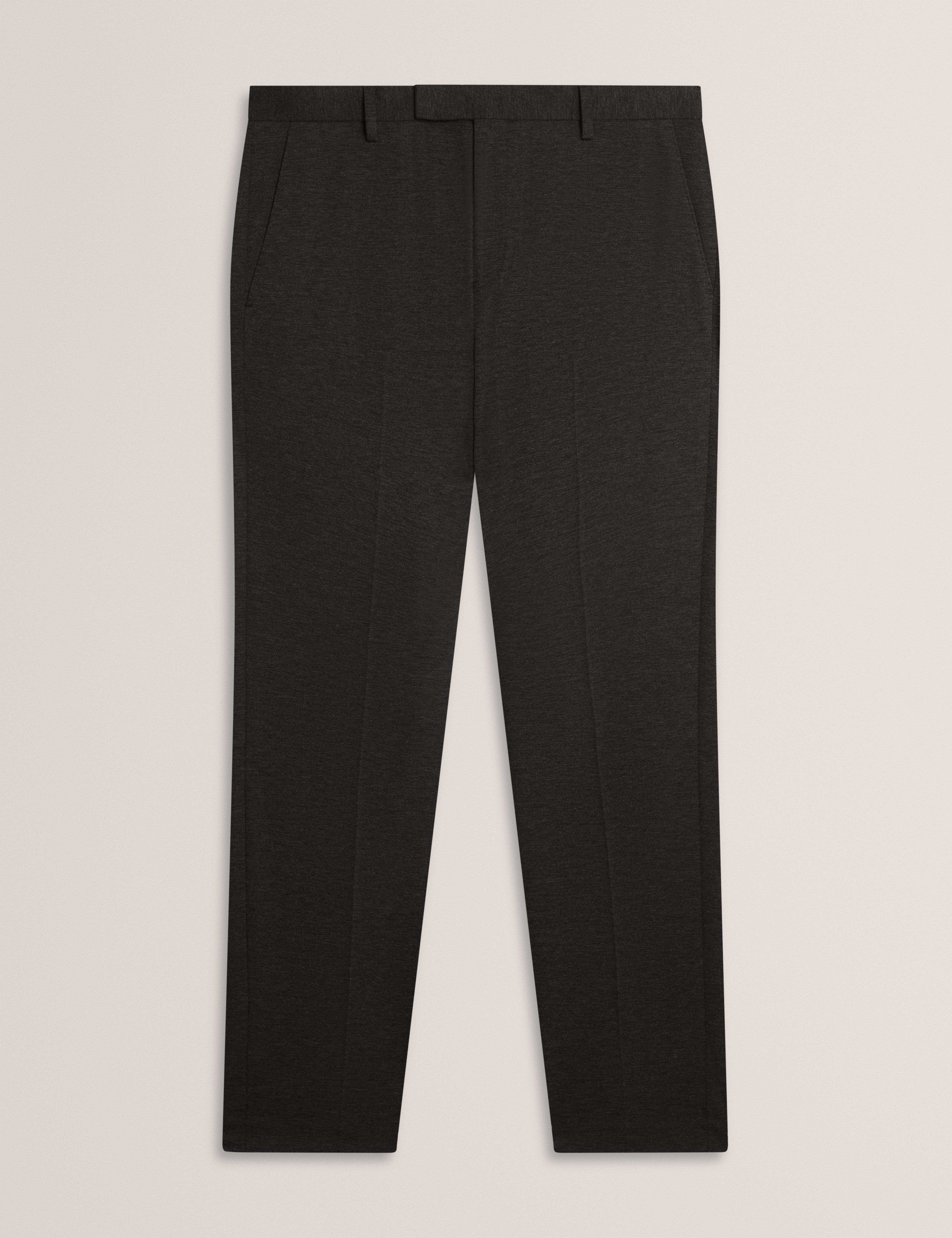 Merickt Slim Fit Tech Knit Wool Blend Trouser Dk-Grey