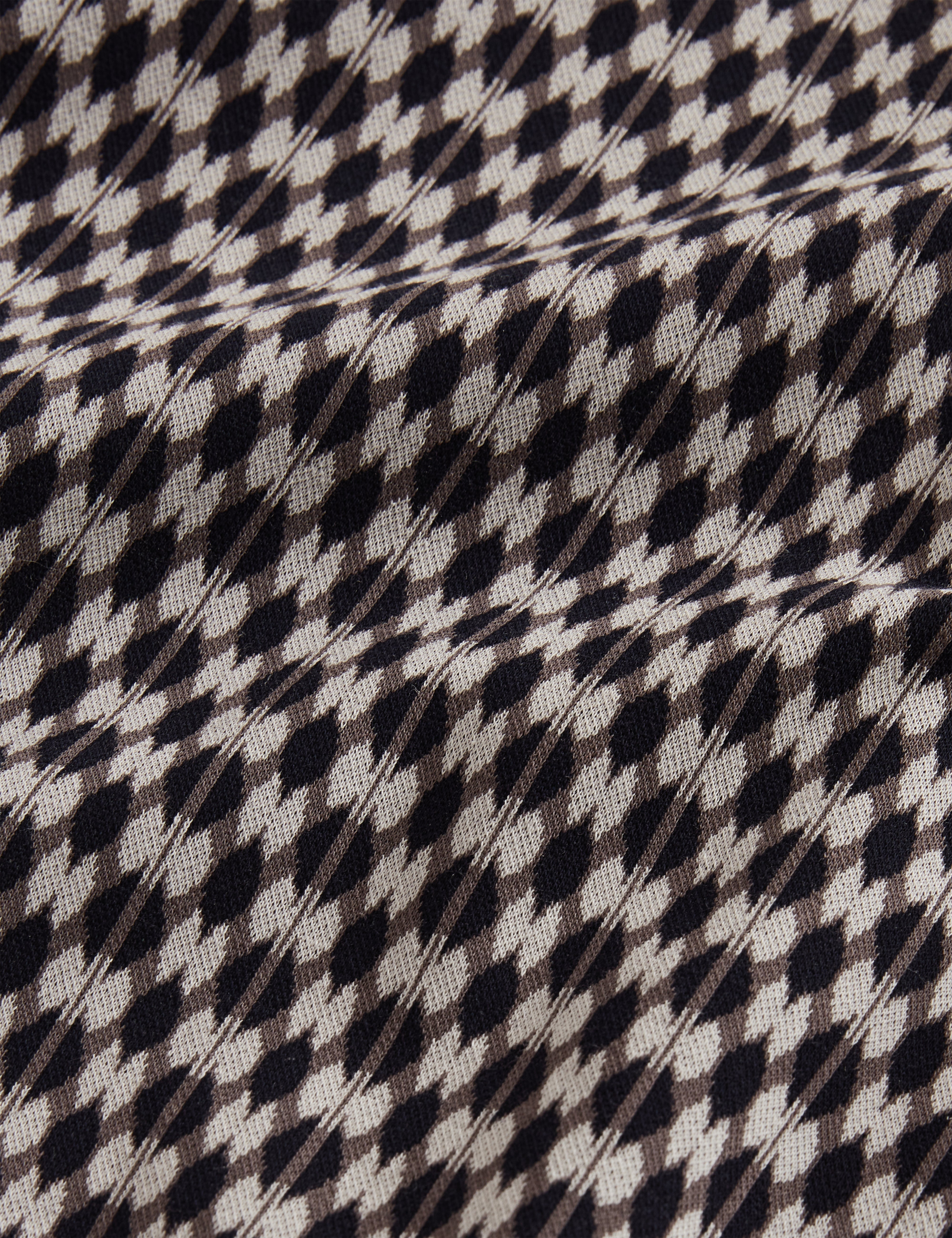 Ernist Ss Geo Jacquard Polo Navy
