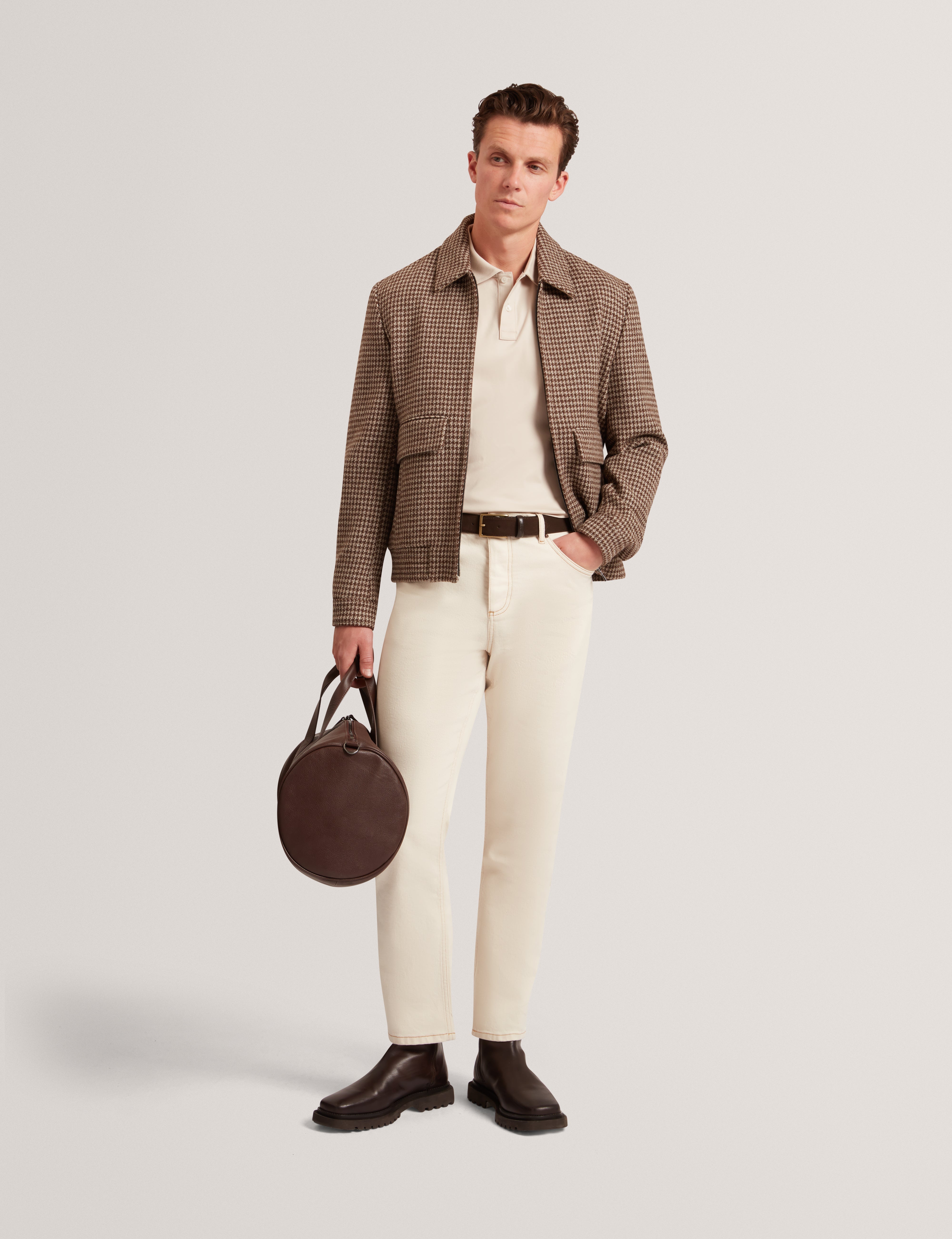 كونال قميص بولو بقماش ناعم لون رمادي فاتح