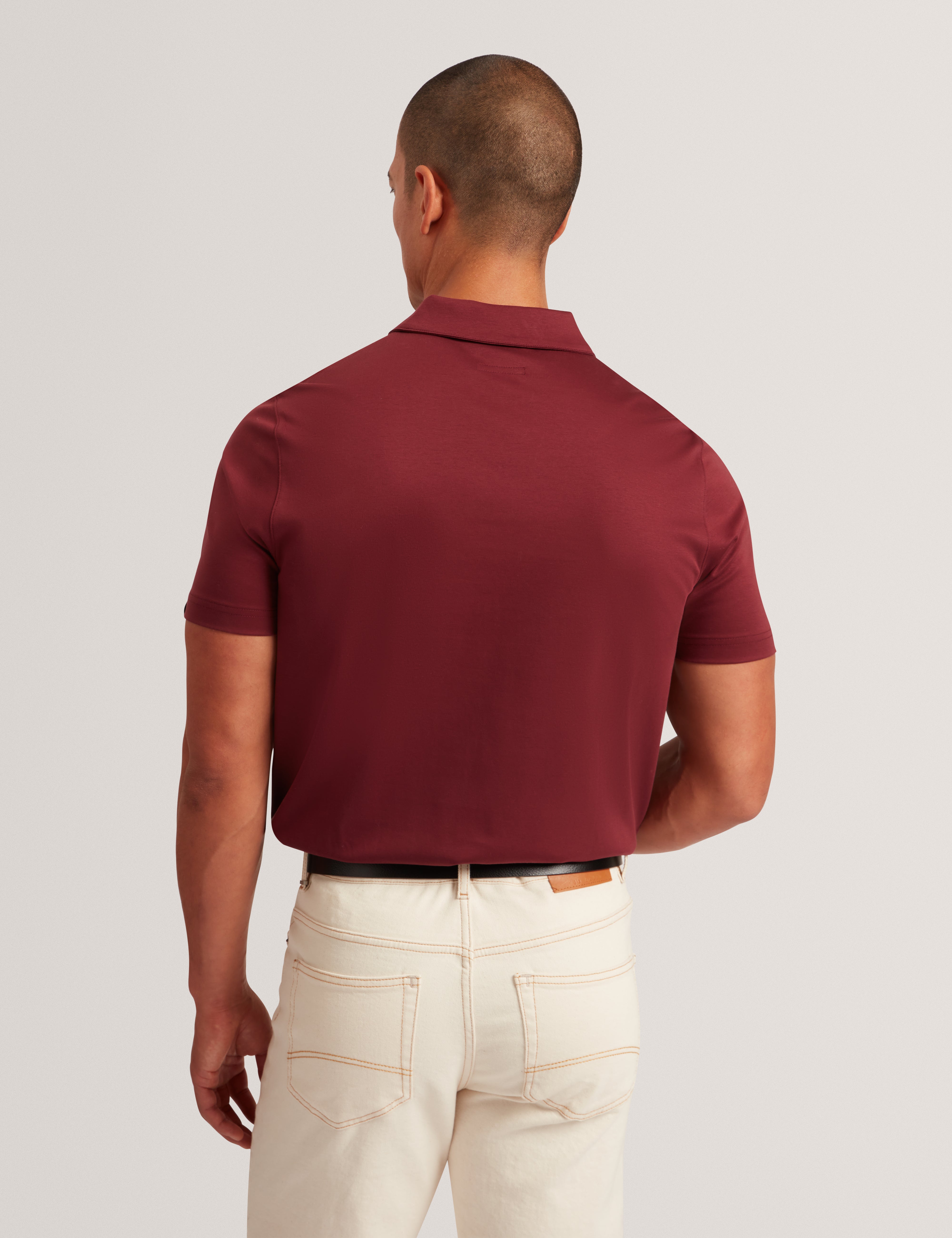 Connall Short Sleeve Regular Soft Touch Polo Maroon
