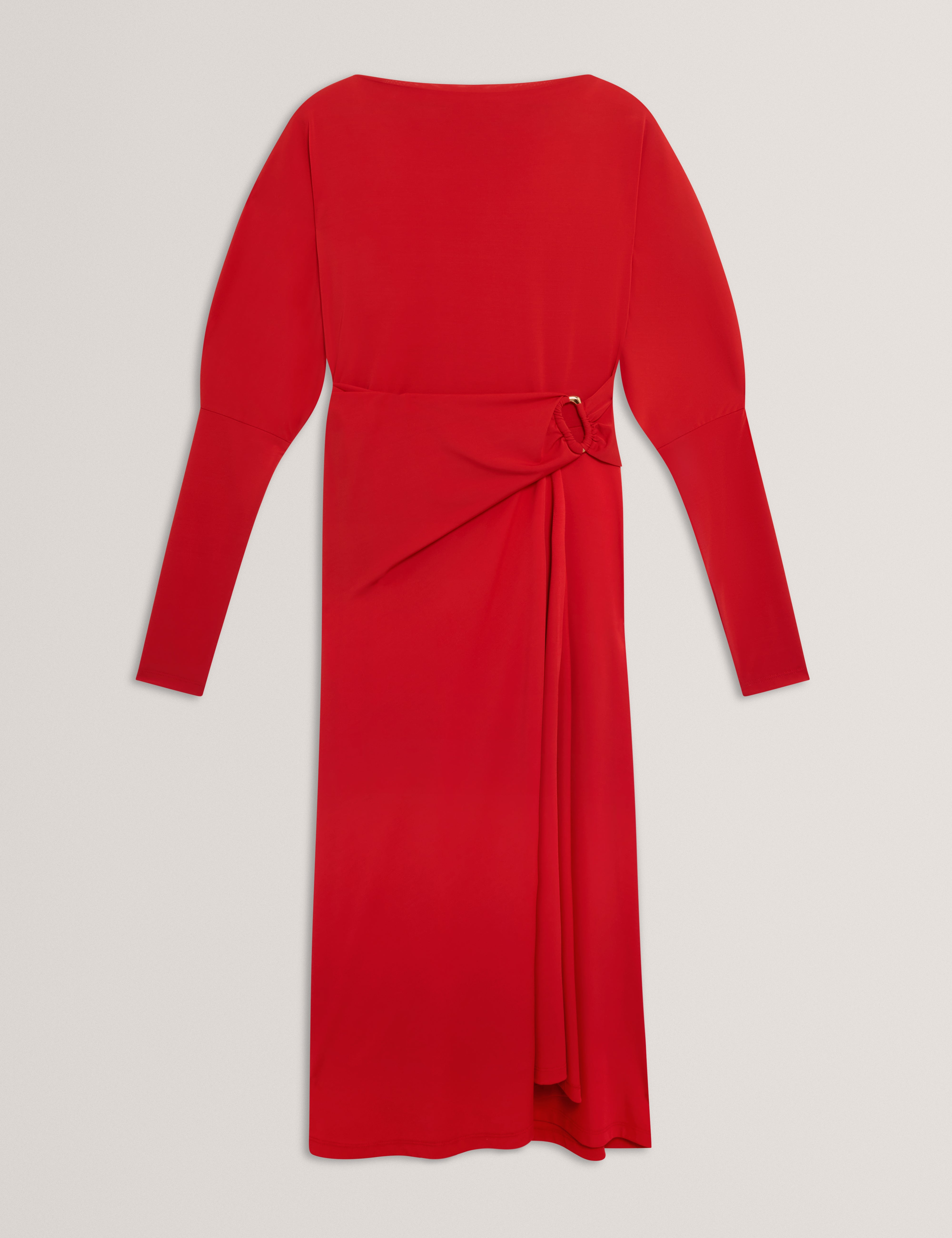 Ralhaa Wrap Jersey Midi Dress Bur-Orange