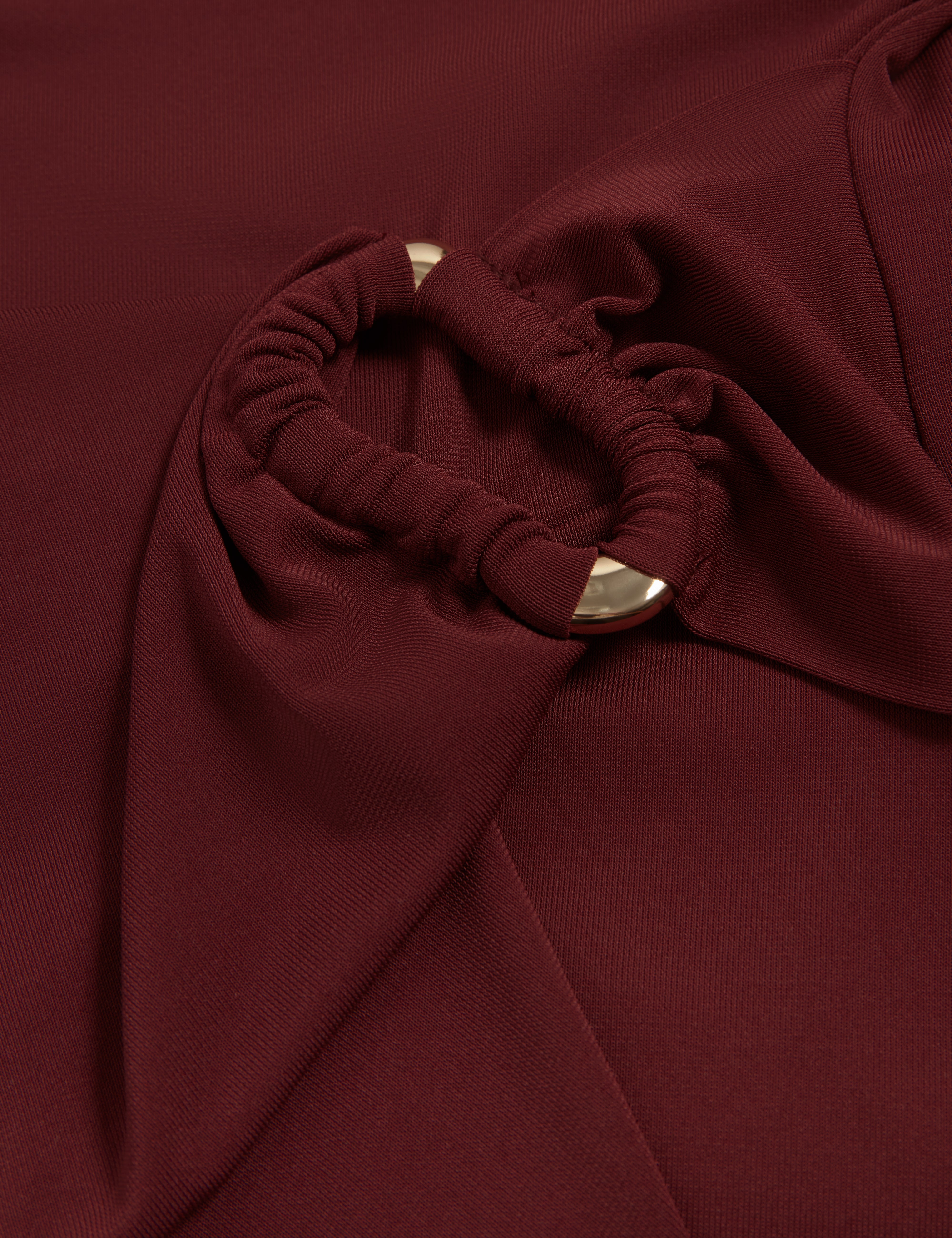 Ralhaa Wrap Jersey Midi Dress Oxblood