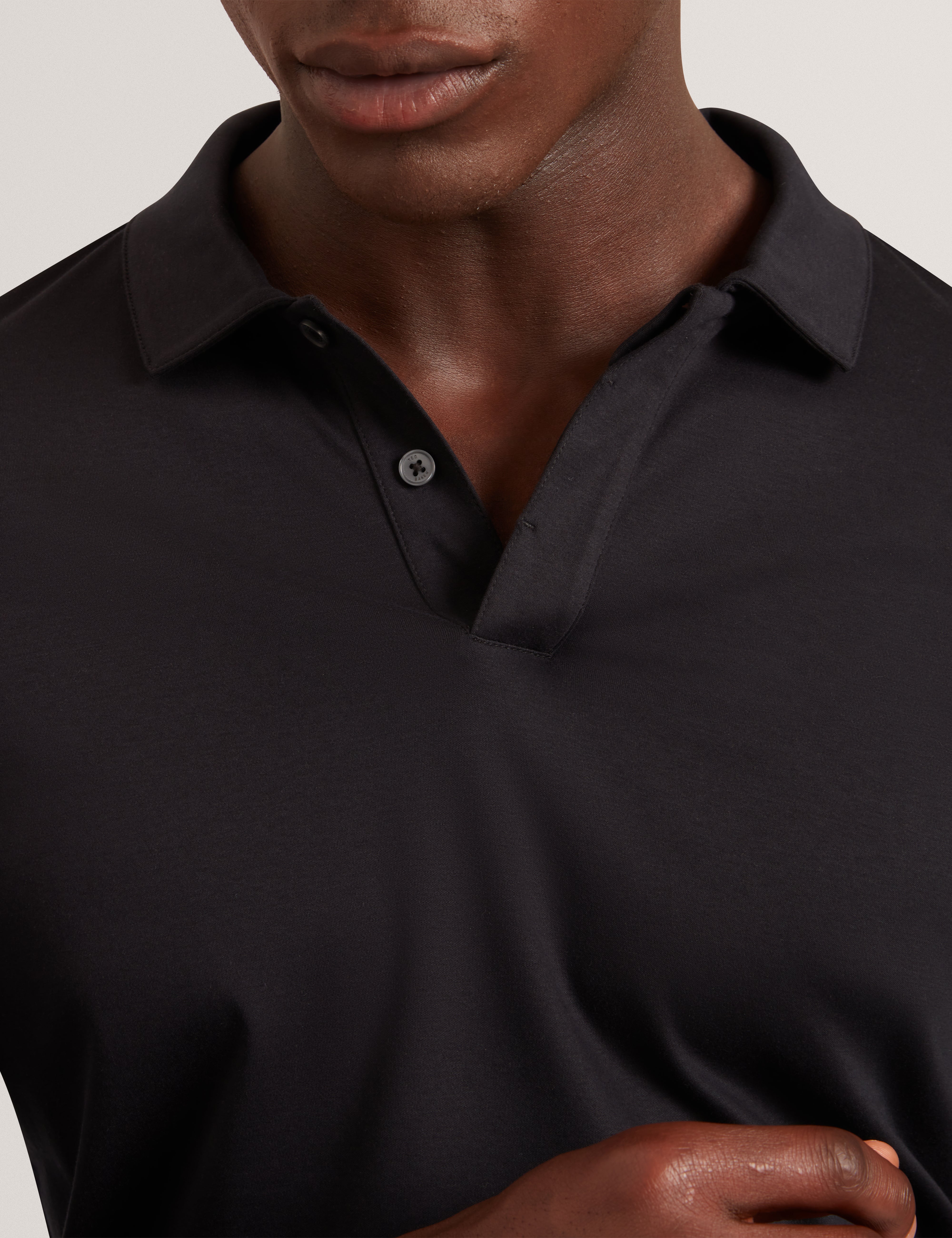 Ignac Long Sleeve Regular Soft Touch Polo Black