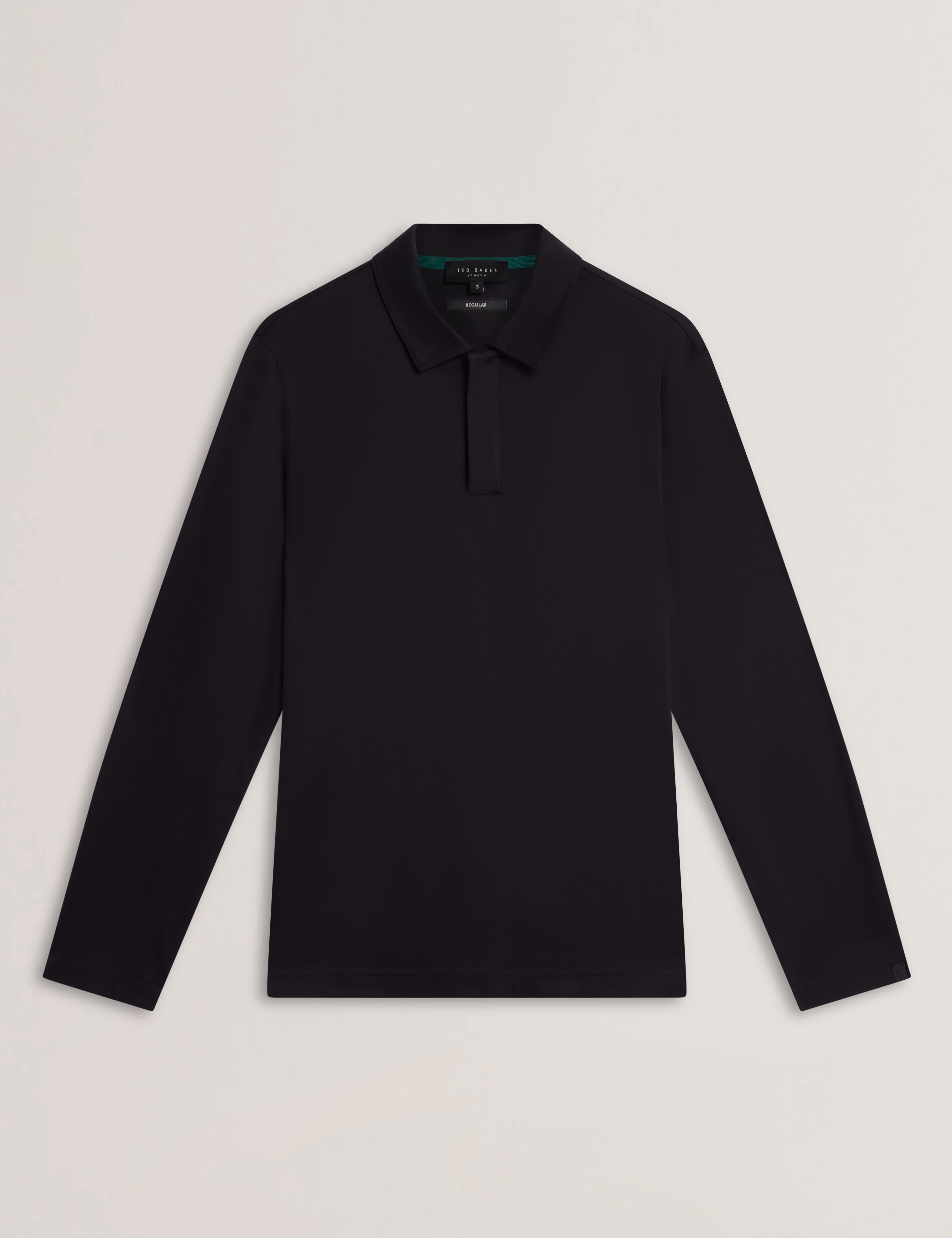 Ignac Long Sleeve Regular Soft Touch Polo Black