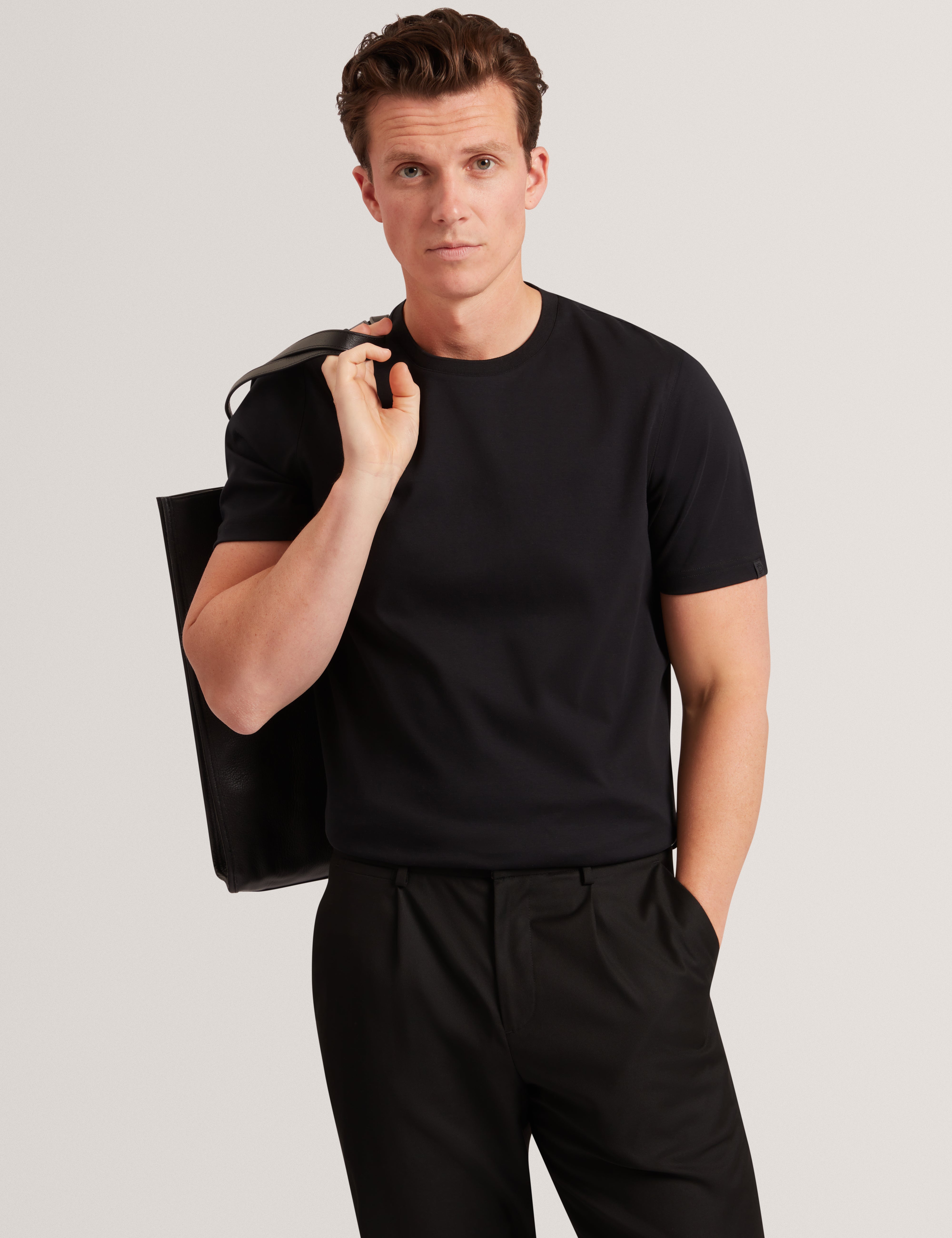 Konrrad Short Sleeve Regular Soft Touch T-Shirt Black