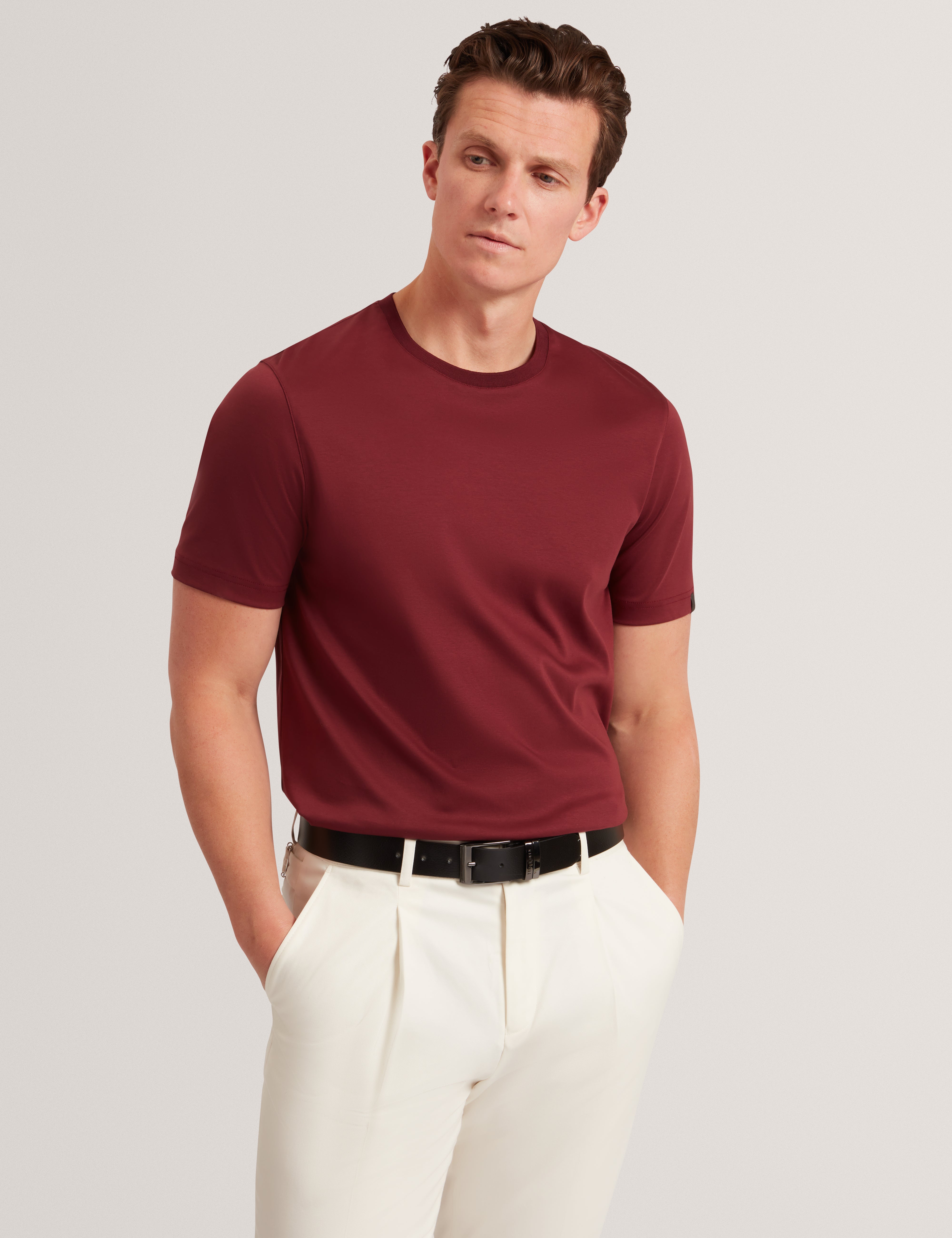 Konrrad Ss Regular Soft Touch T-Shirt Maroon