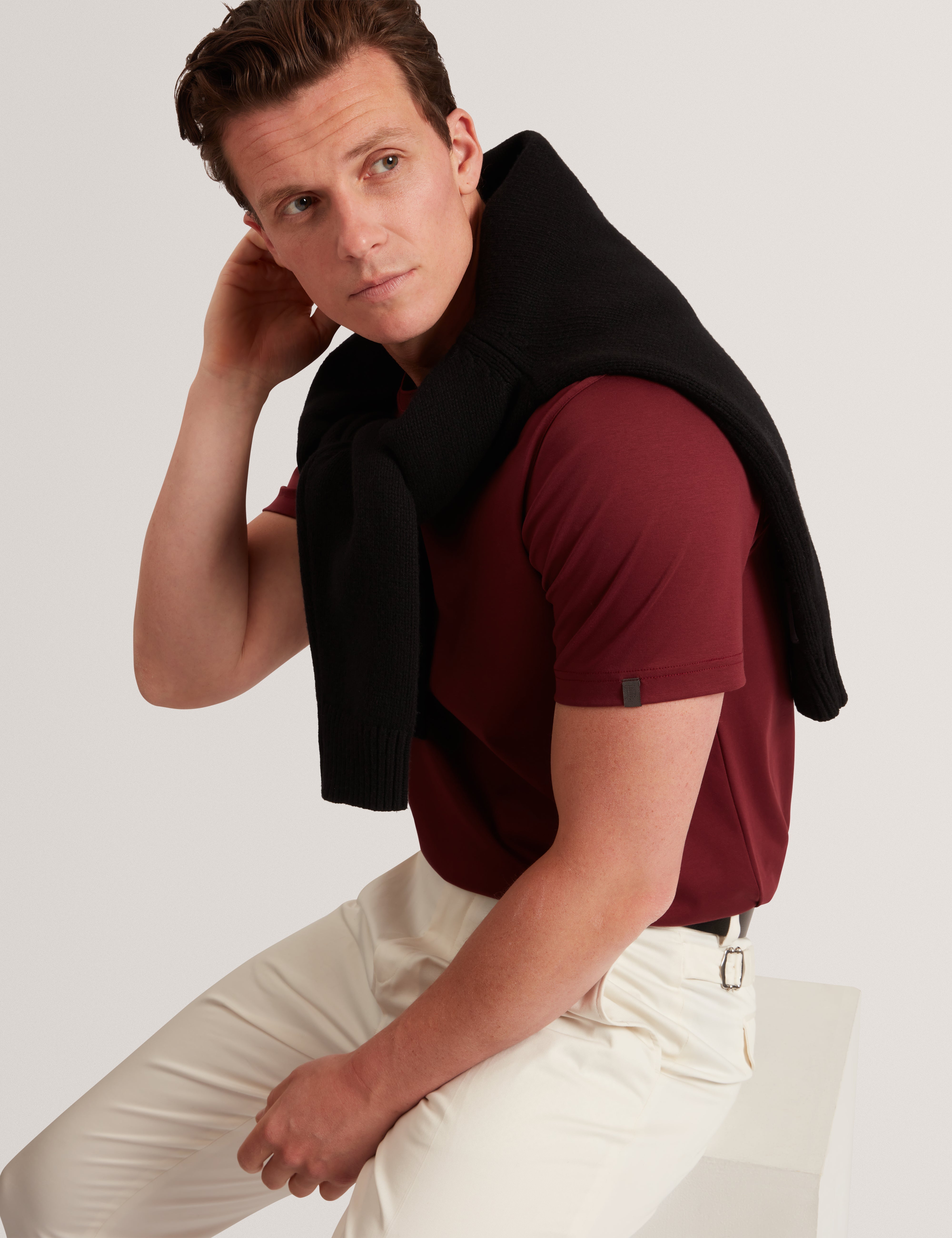 Konrrad Ss Regular Soft Touch T-Shirt Maroon