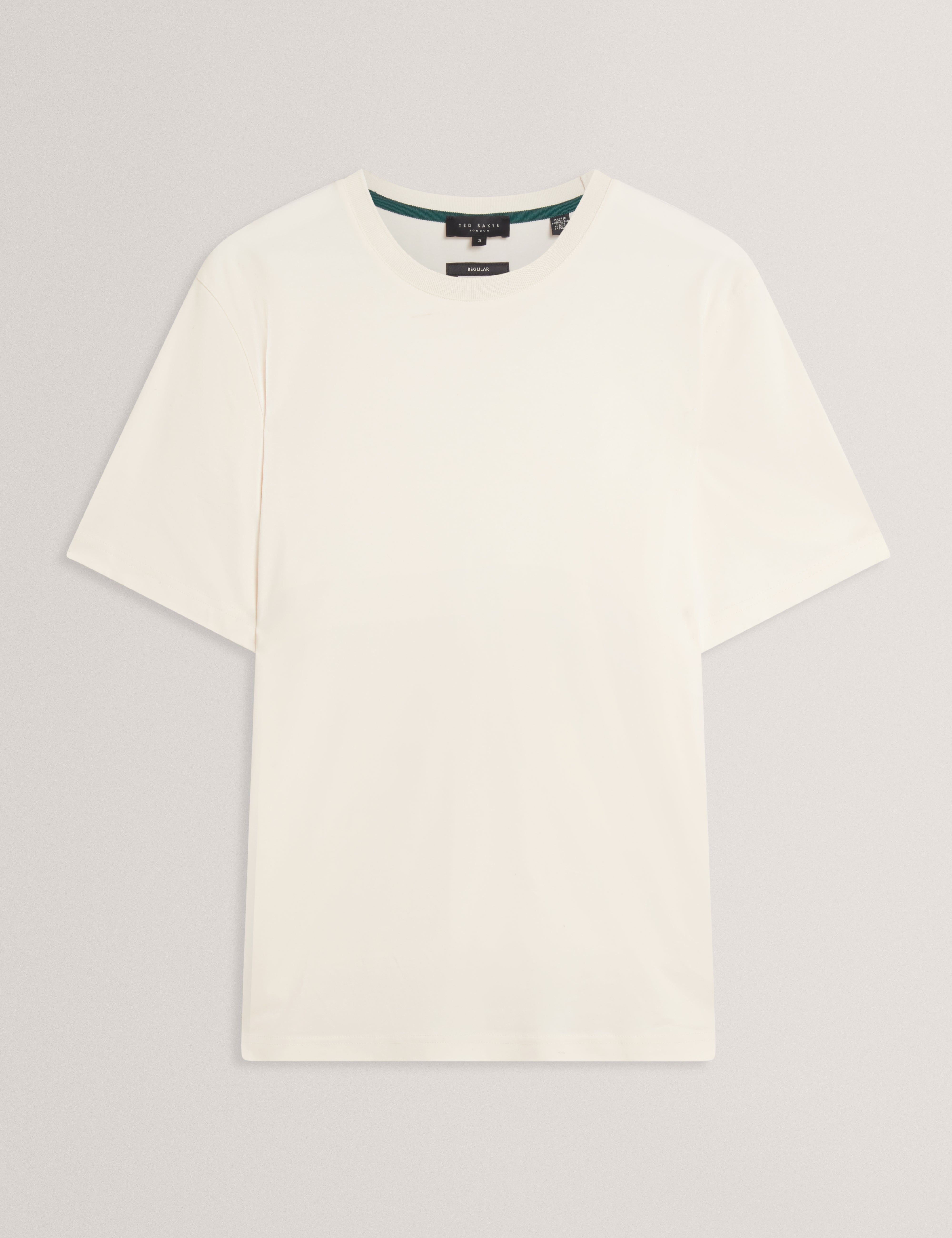 تي شيرت كونراد أبيض بأكمام قصيرة وملمس ناعم