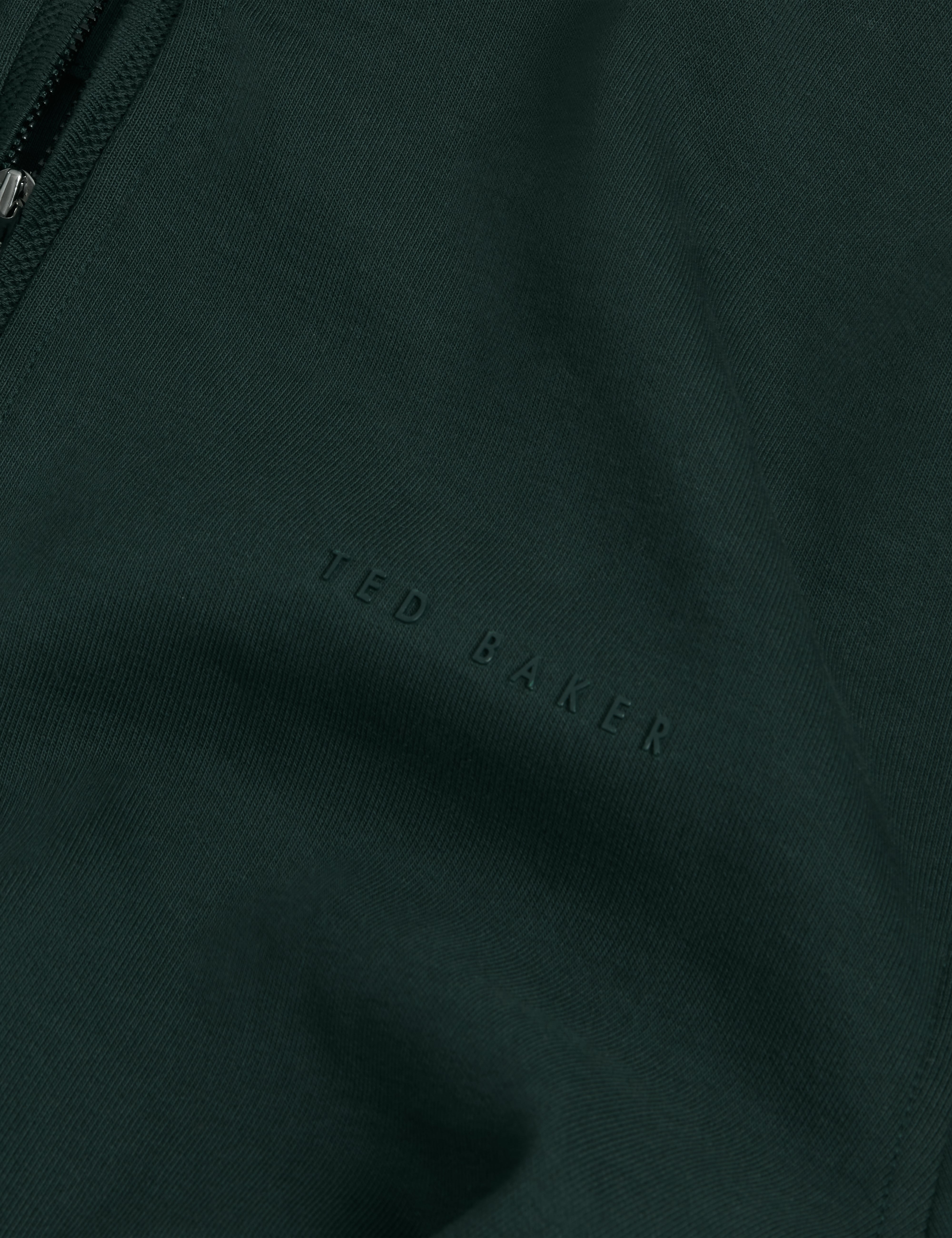 كرابتري سترة بنصف سحاب لون أخضر داكن