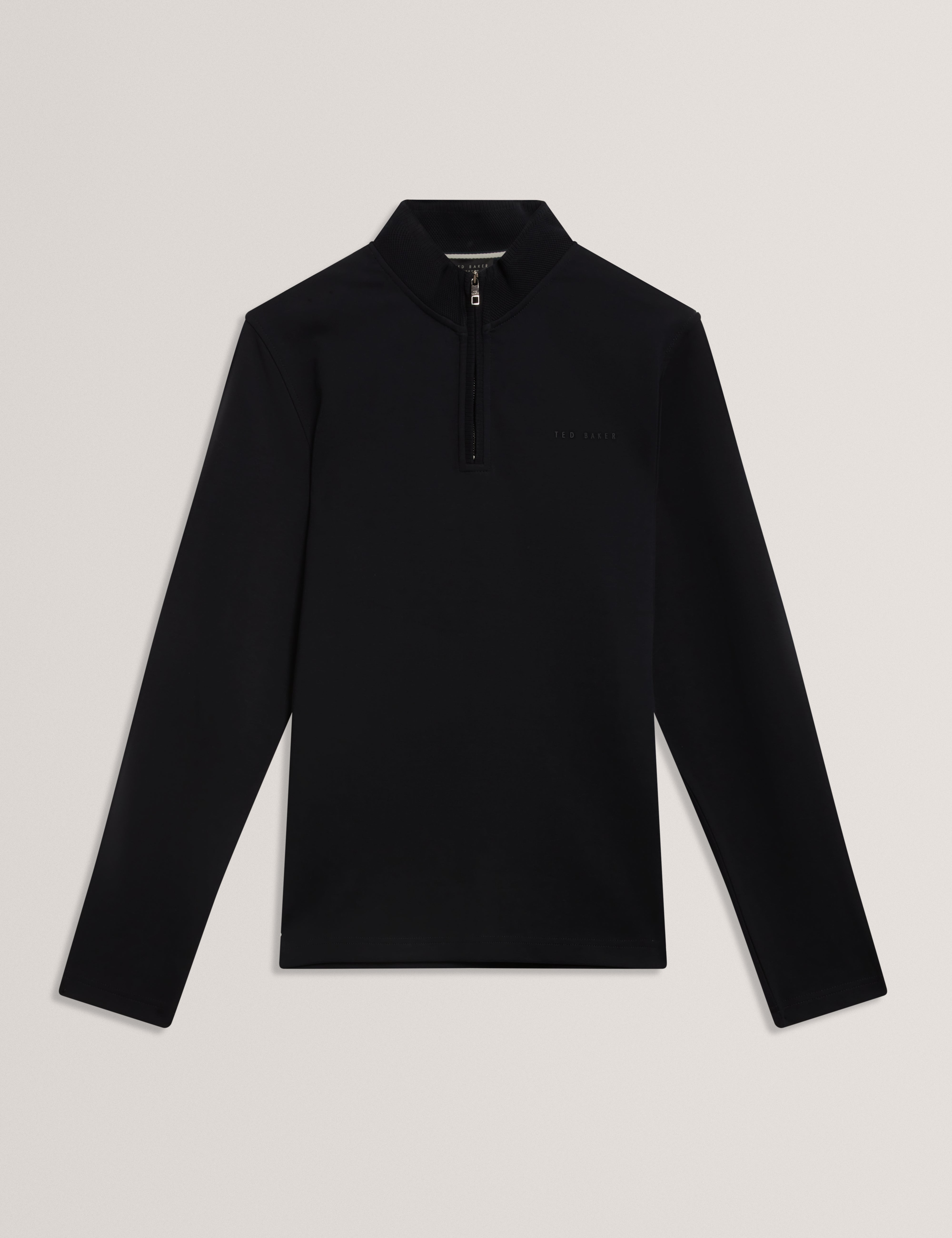 Crabtre Branded Honeycomb Trim Half Zip Navy