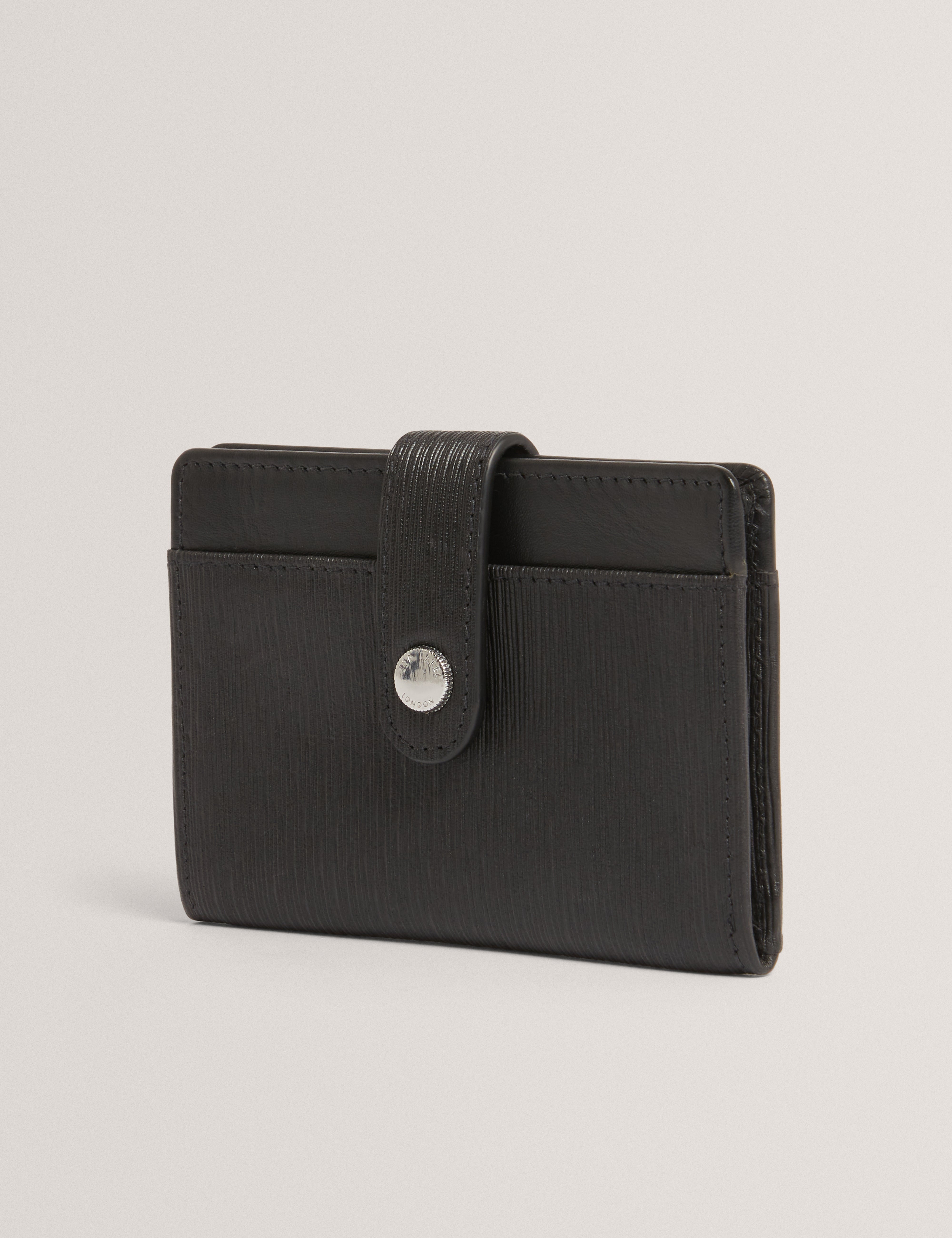 Balard Bark Texture Leather Cardholder Black