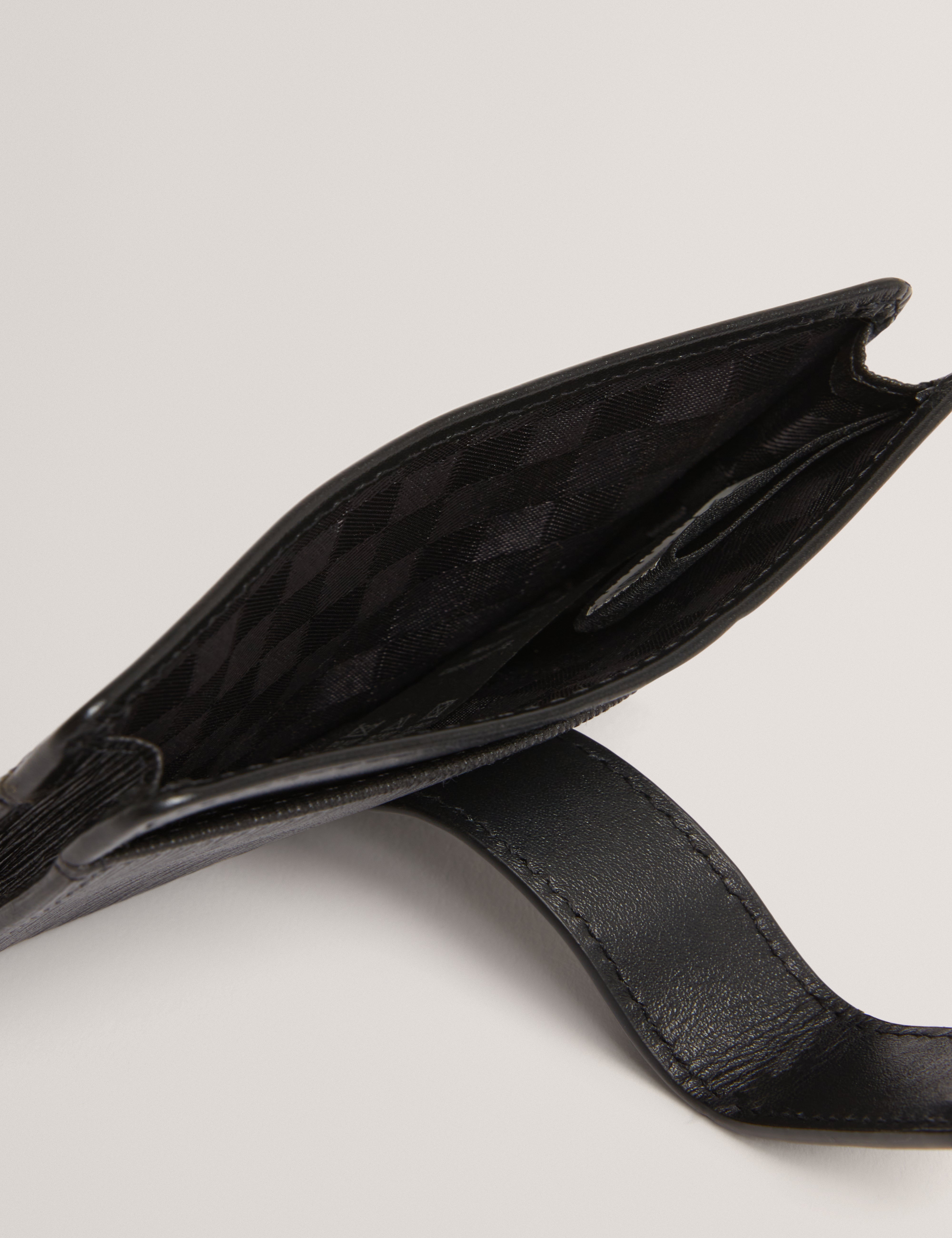 Balard Bark Texture Leather Cardholder Black