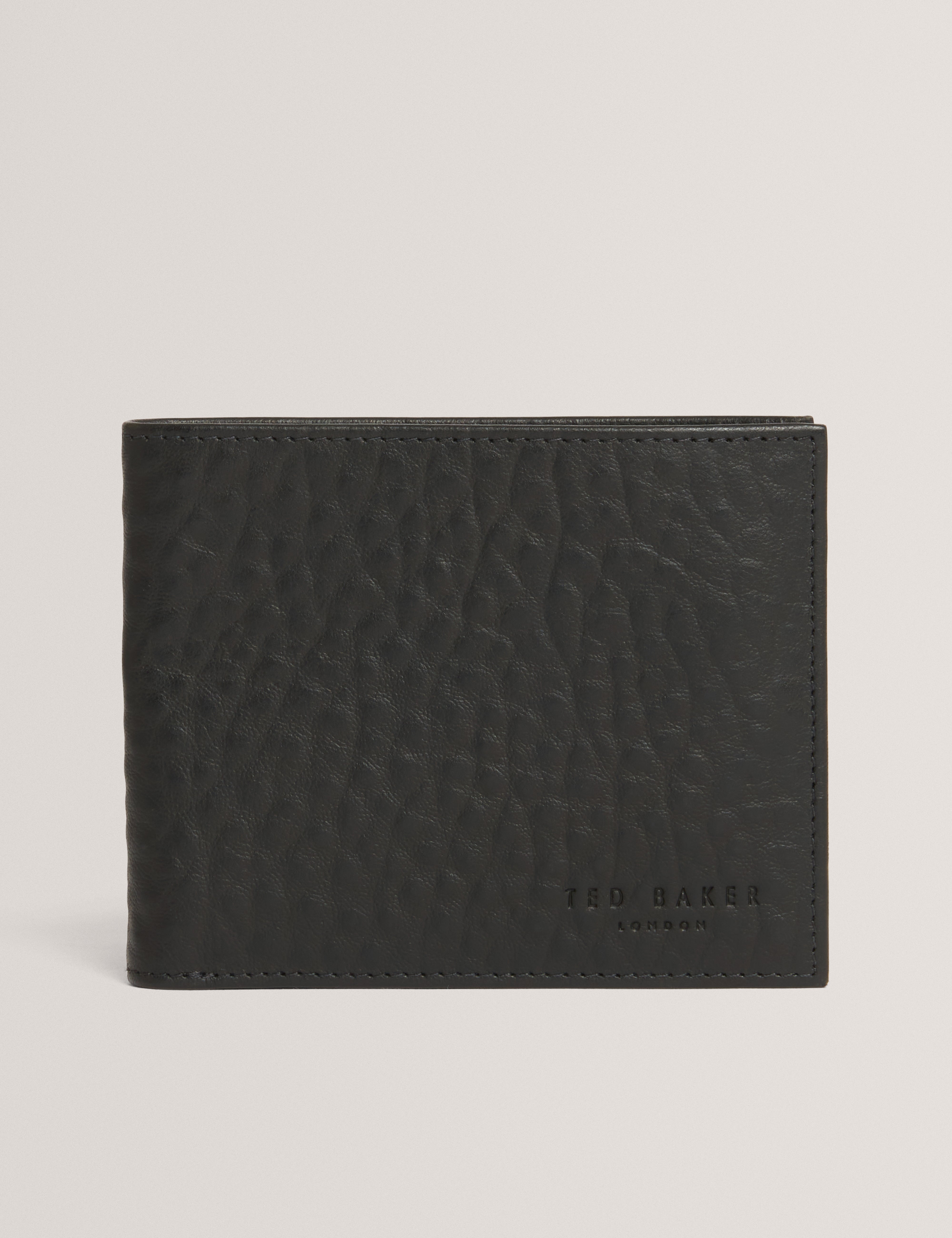 Petro Pebbled Leather Wallet Black