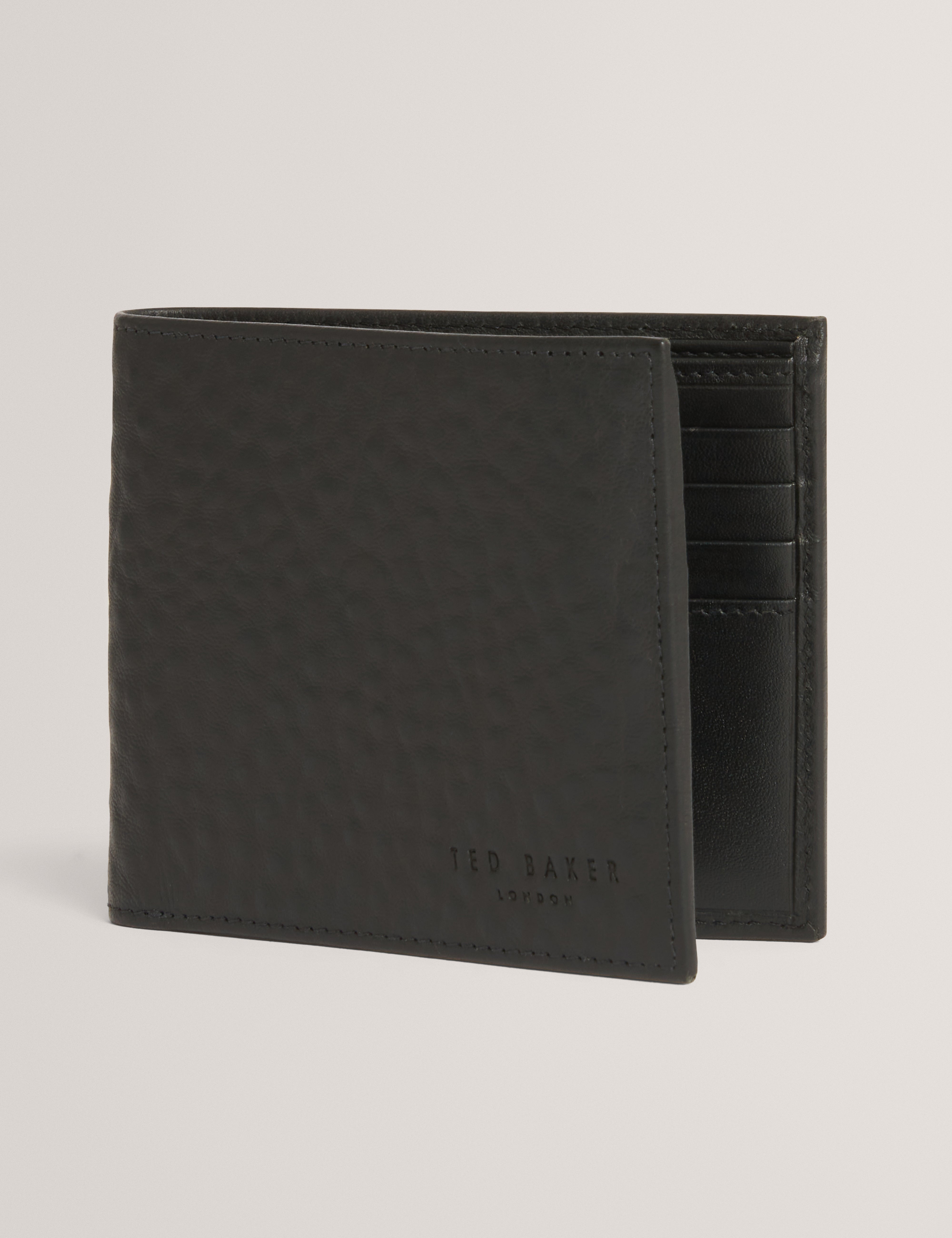 Petro Pebbled Leather Wallet Black