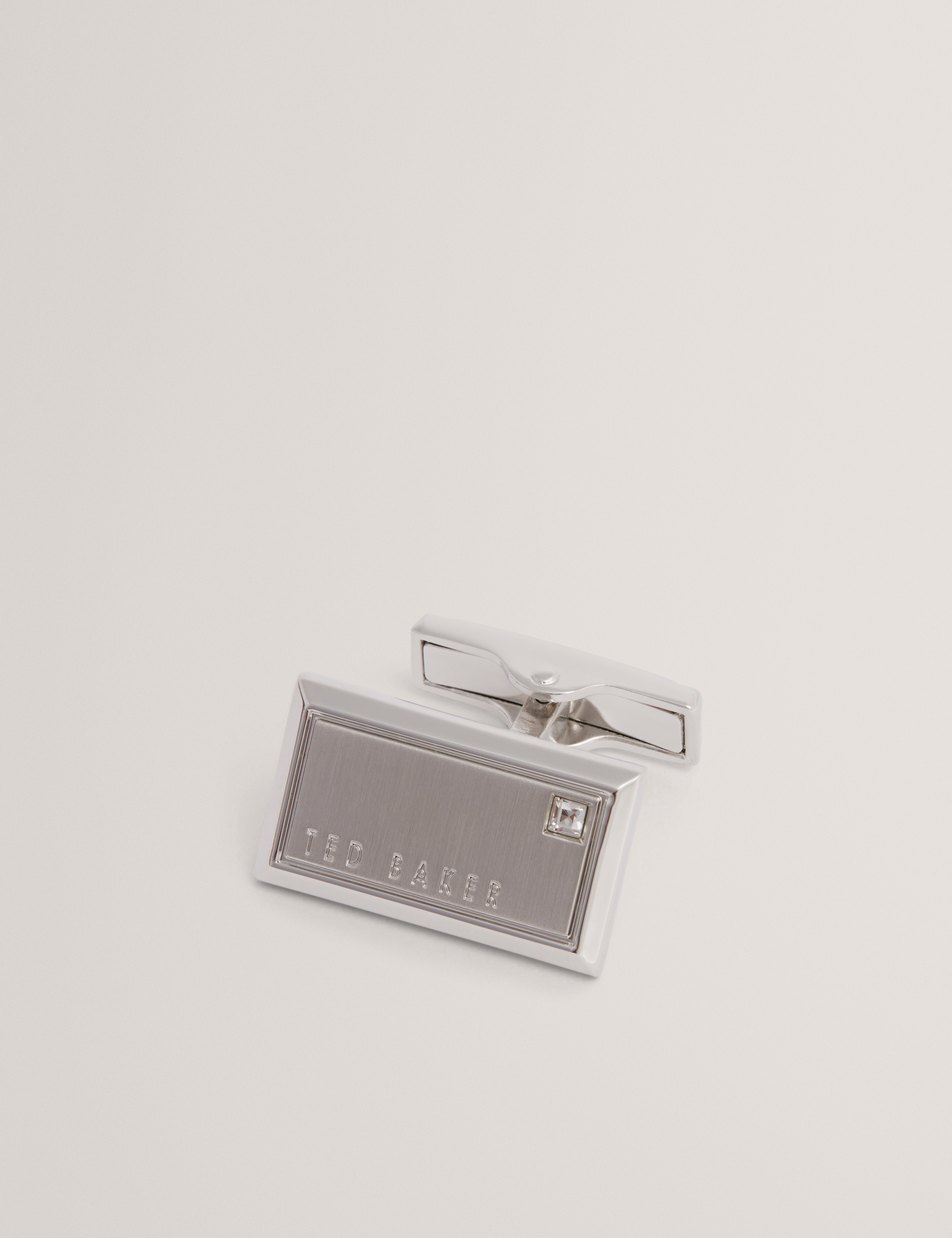 Kristol Brushed Metal Cufflinks Silver