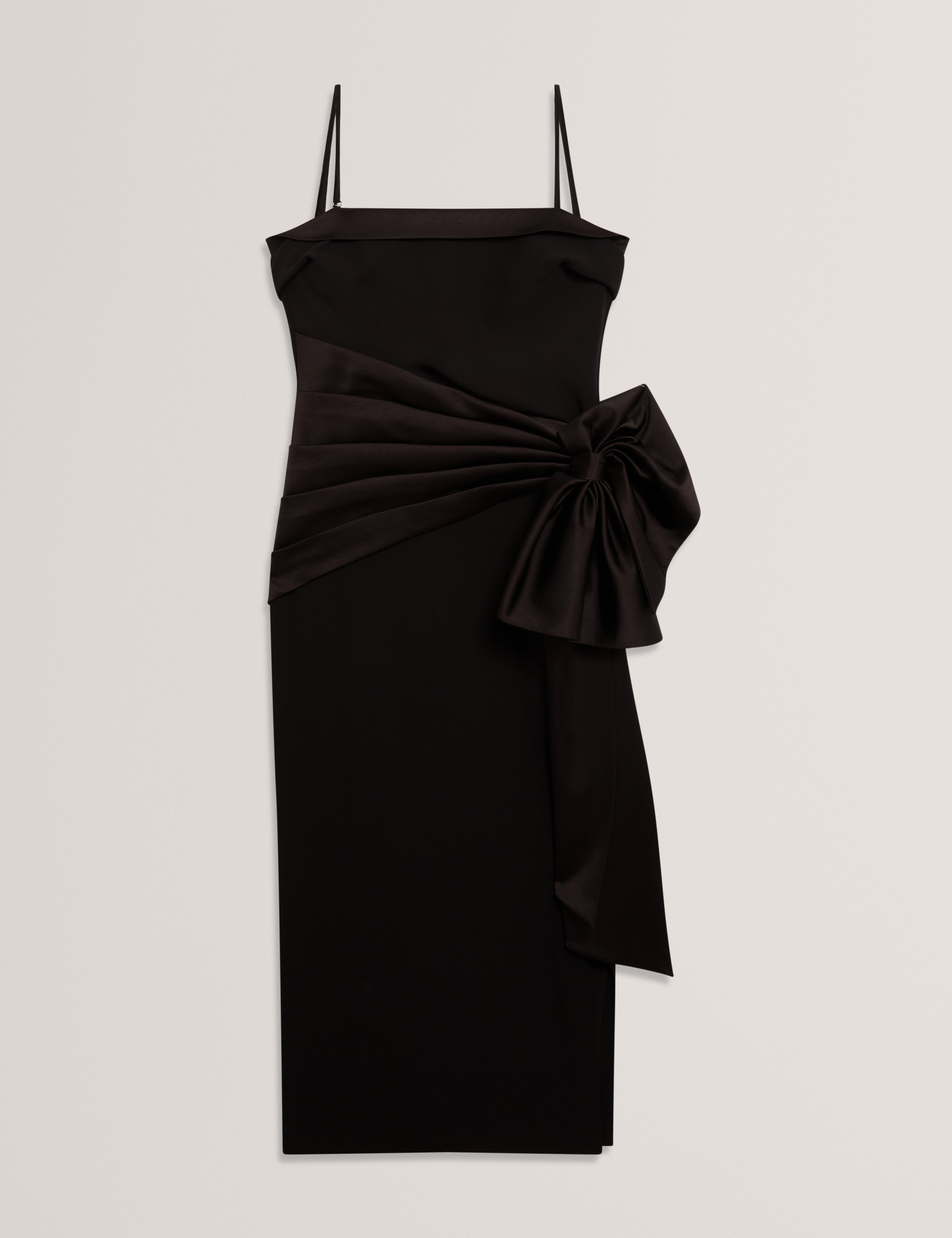 Xenid Tailored Sleeveless Dress With Satin Bow Black