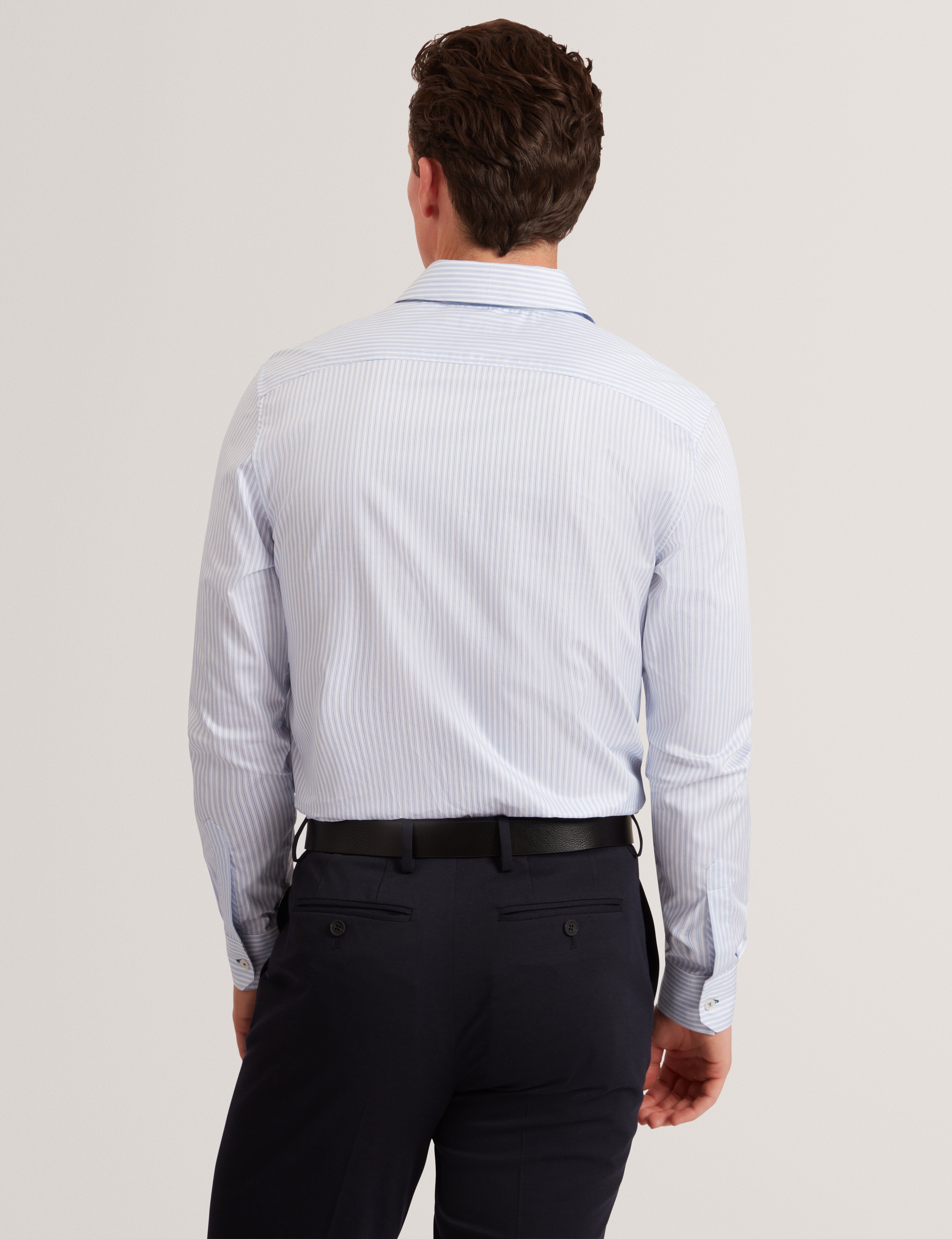 Sohoe Long Sleeve Regular Fit Striped Shirt Lt-Blue