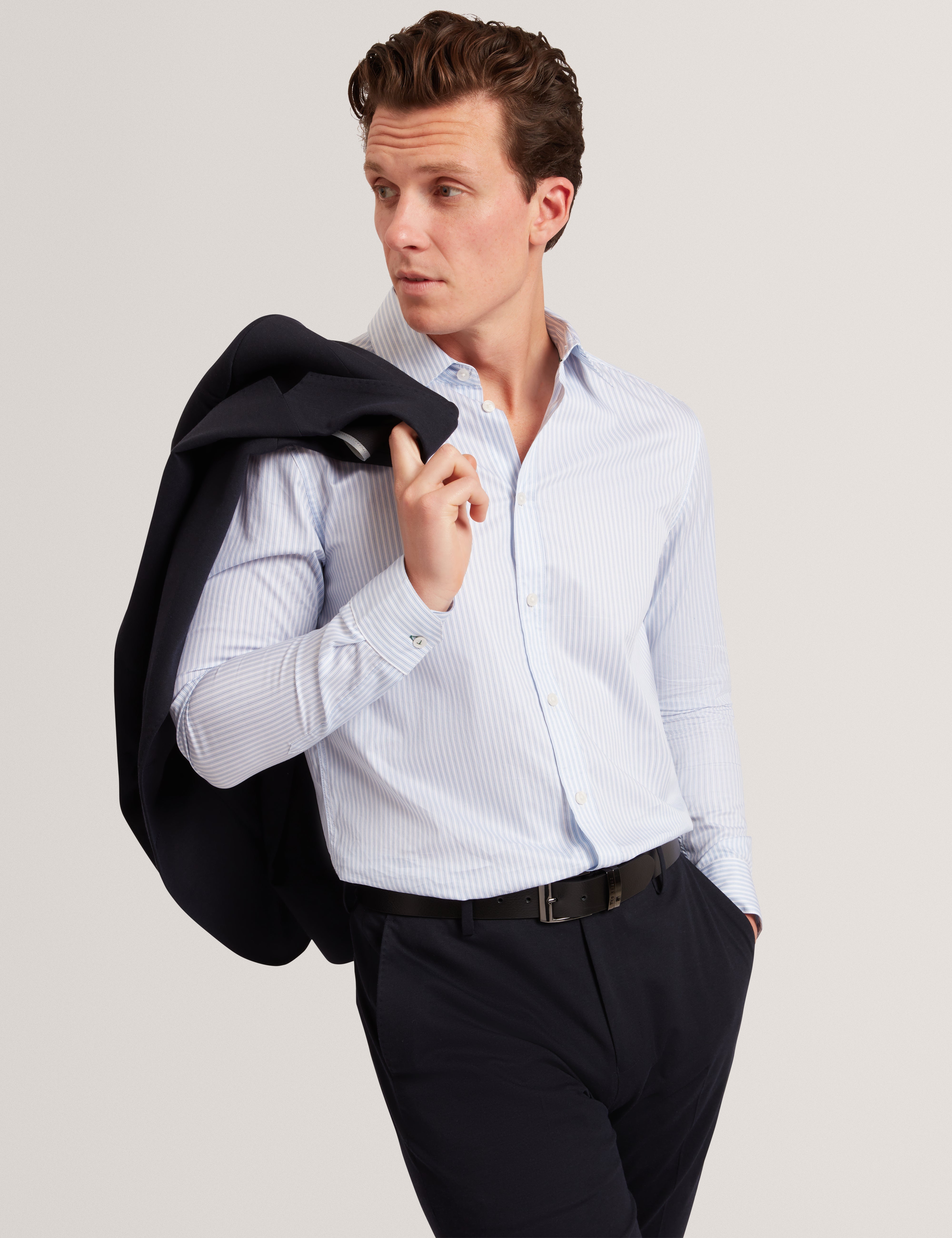 Sohoe Long Sleeve Regular Fit Striped Shirt Lt-Blue