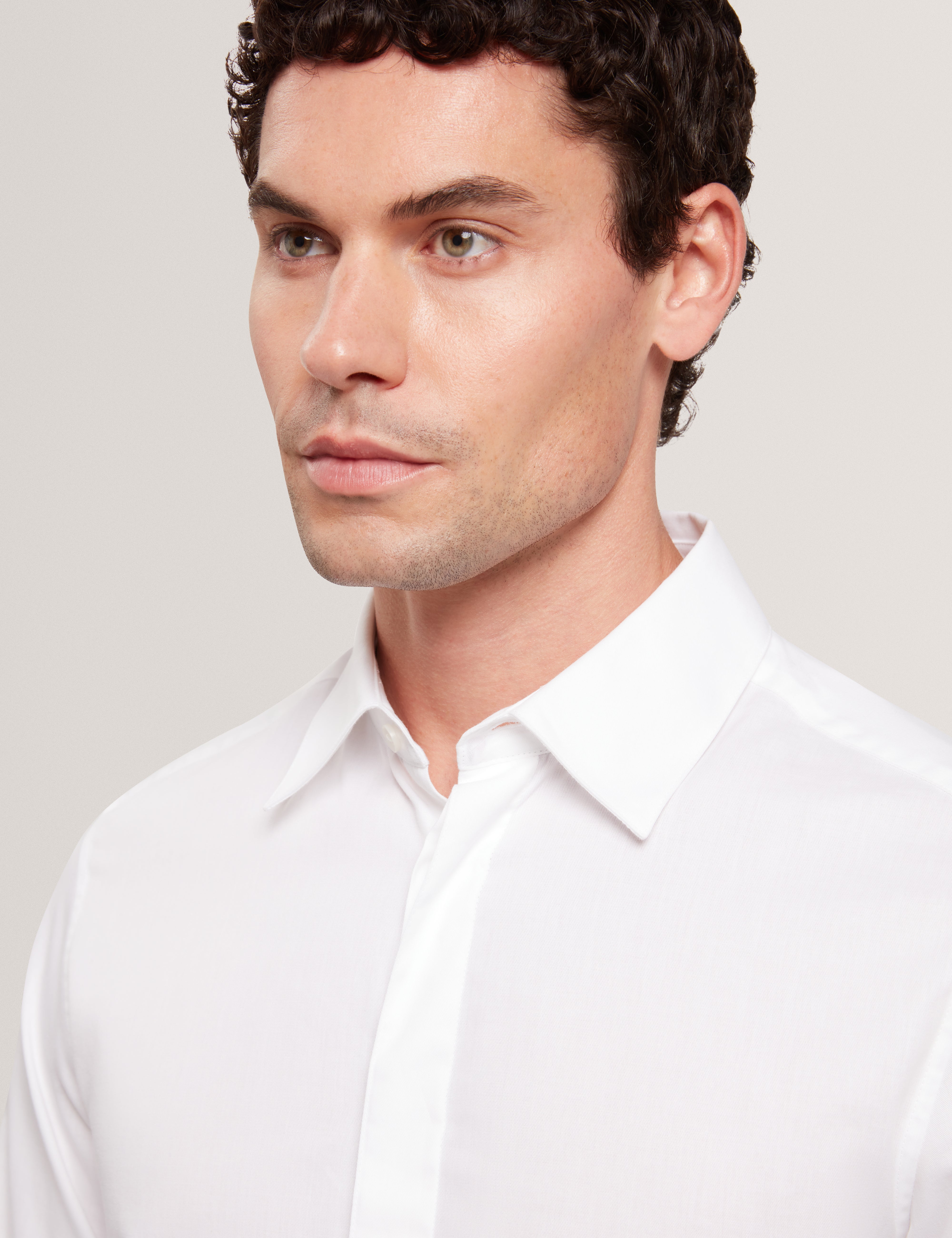 Tibor Long Sleeve Regular Fit Smart Twill Shirt White