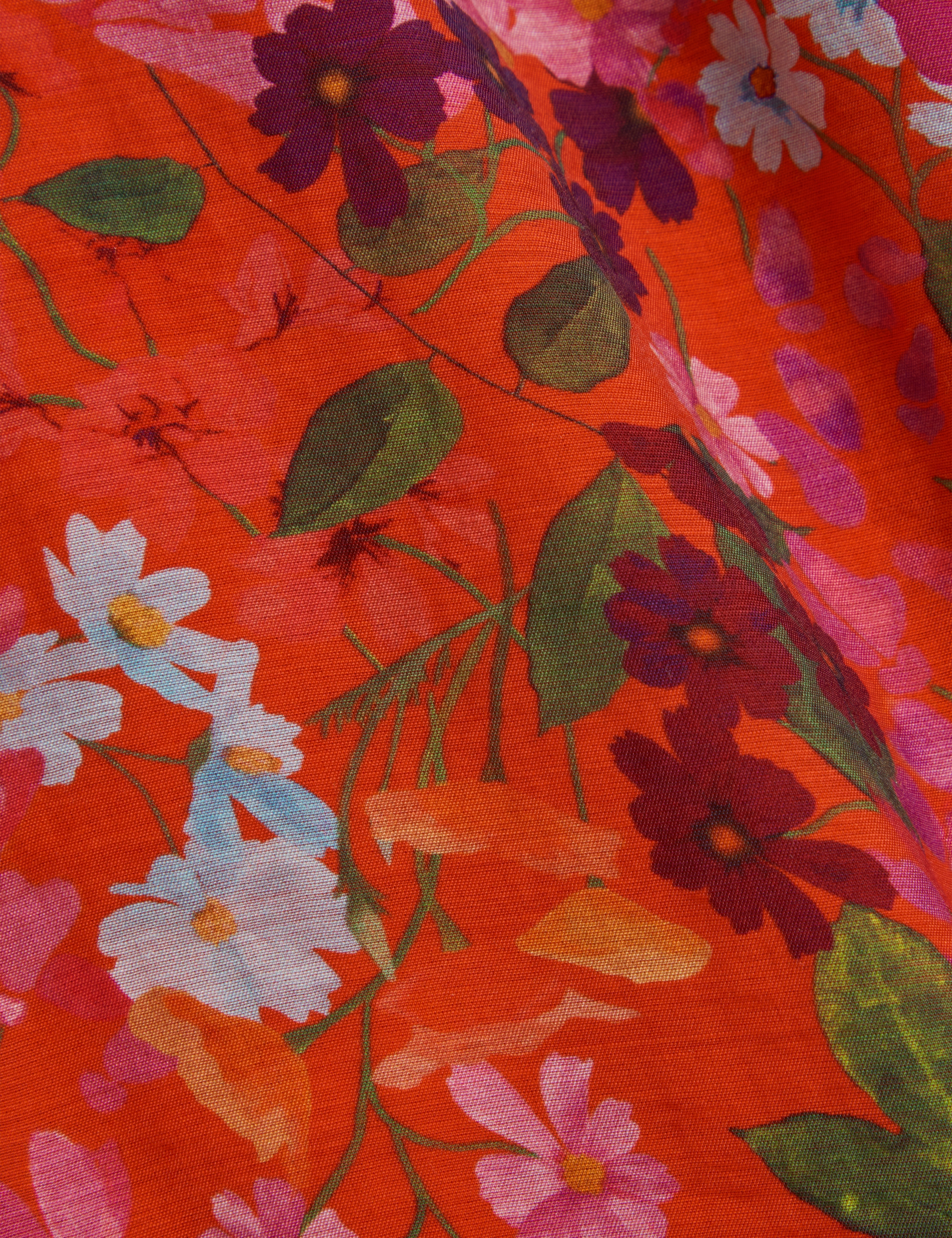 هاهتي كنزة حمراء بأكمام منفوخة