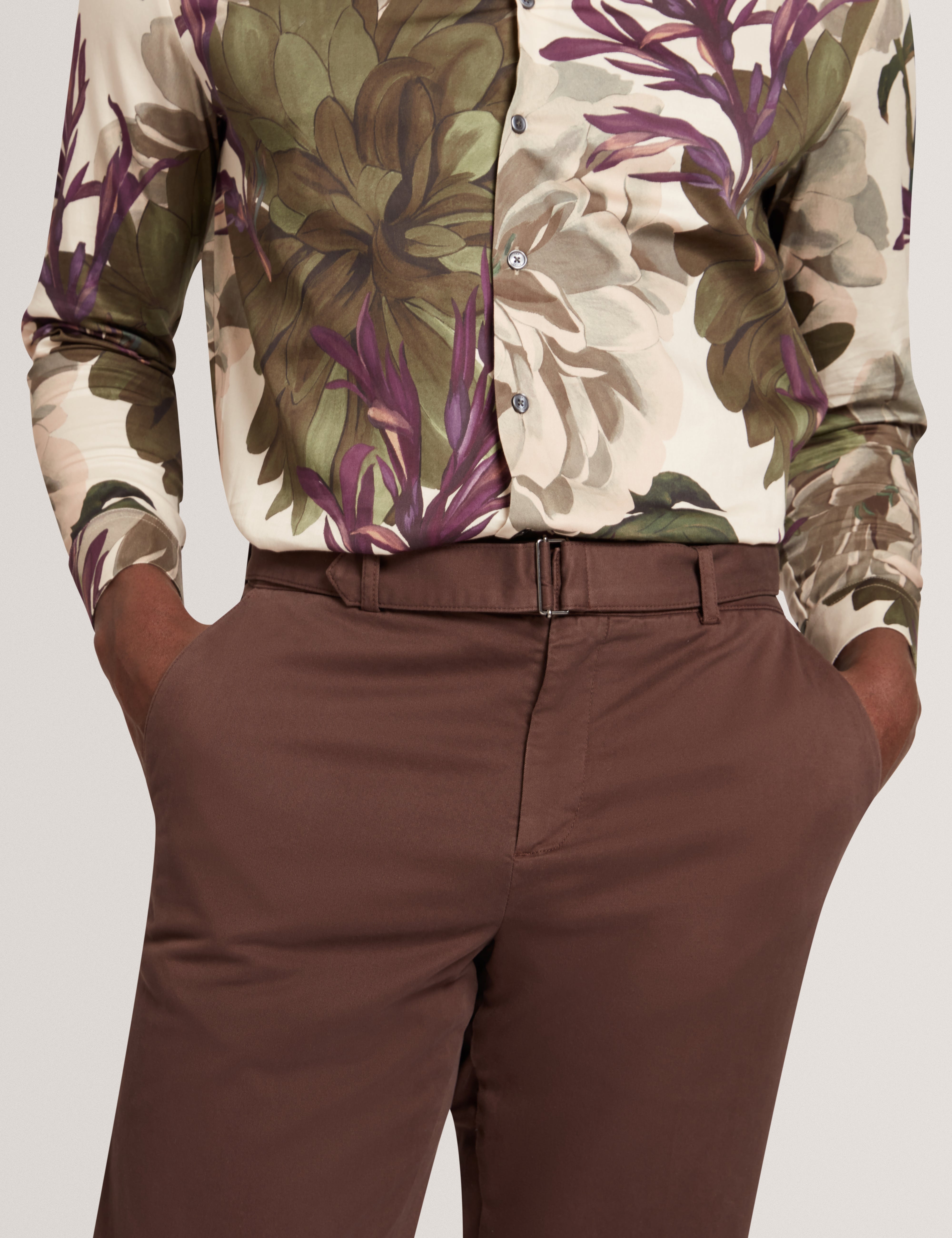 Armodo Tapered Smart Trouser Dk-Brown