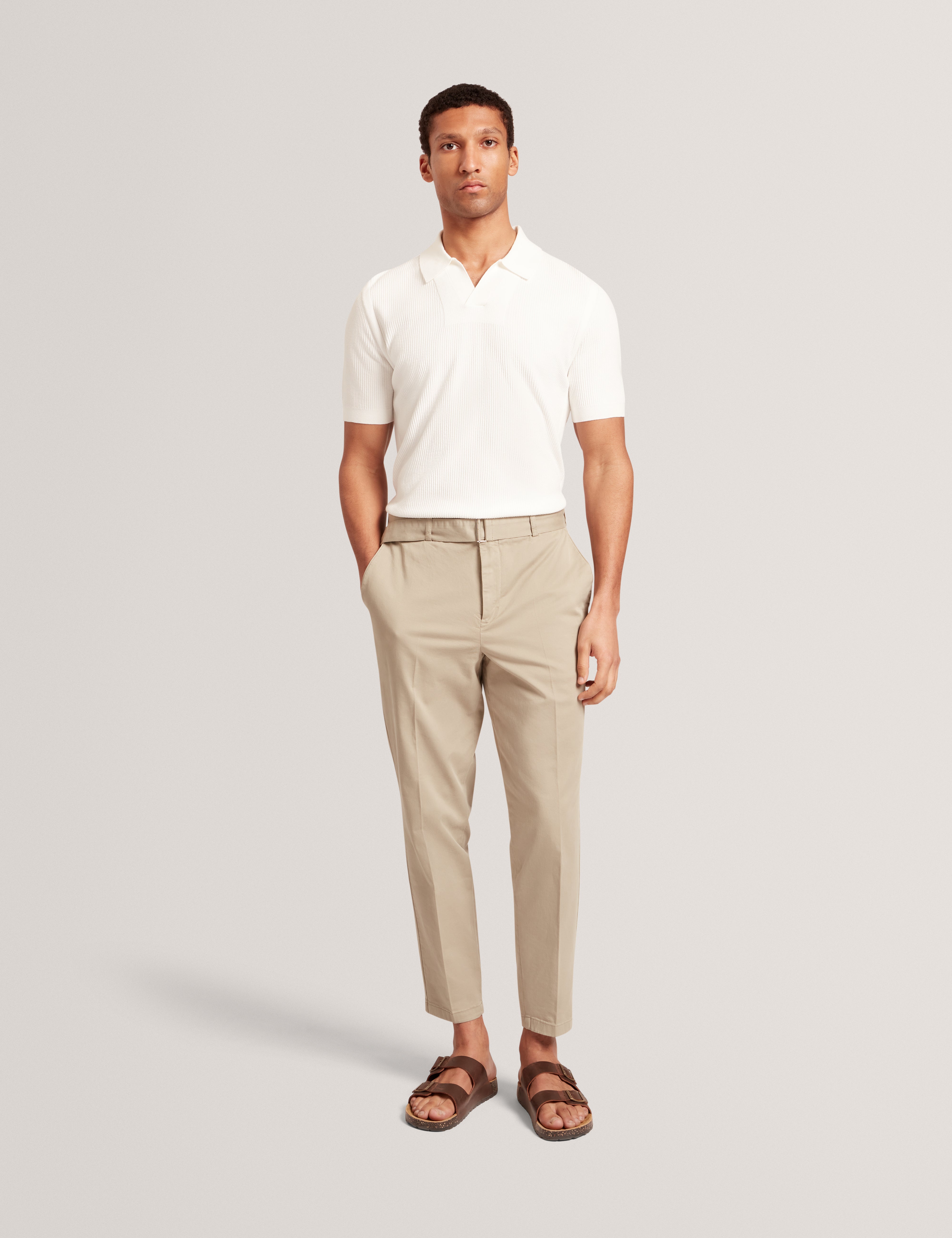 Armodo Tapered Smart Trouser Khaki