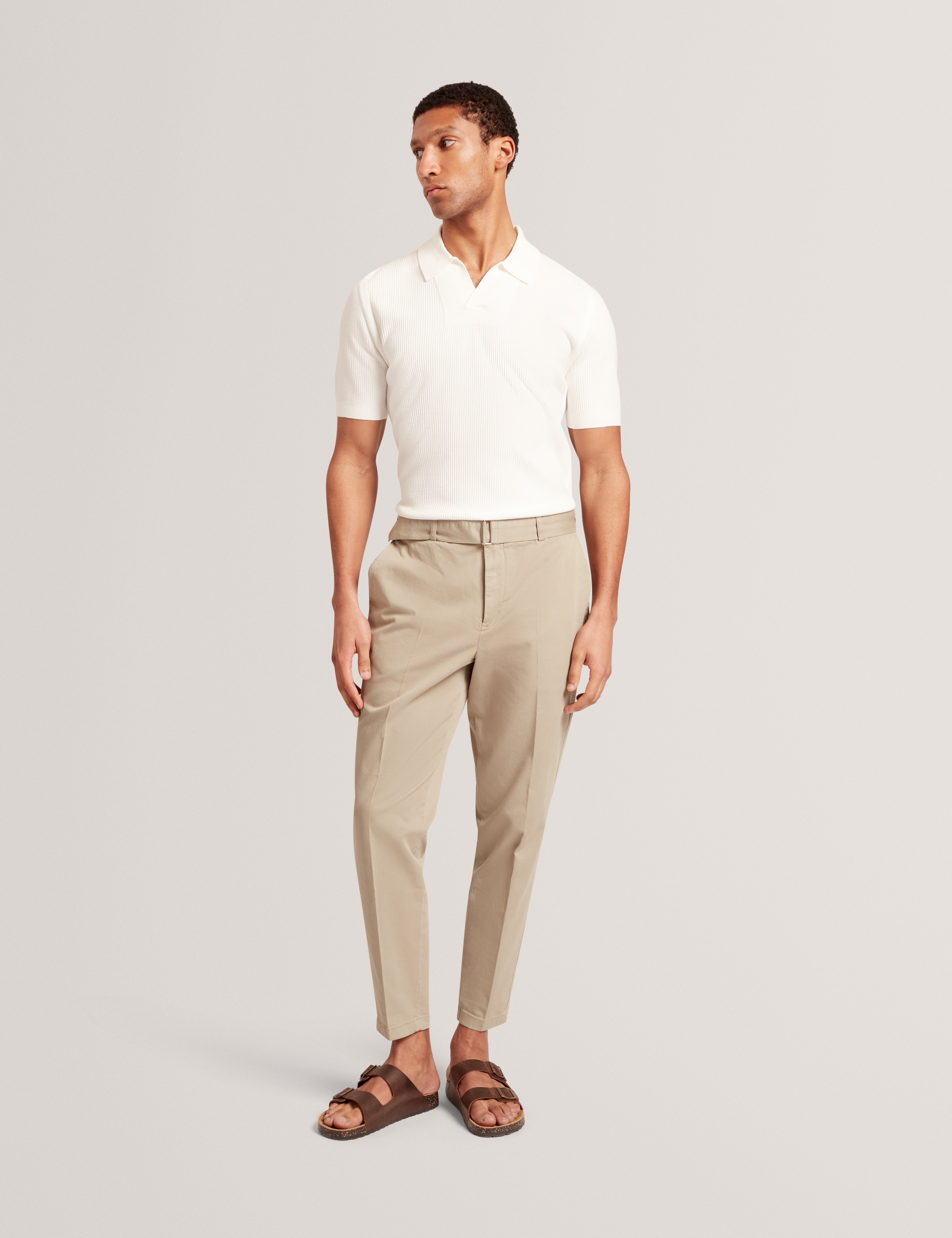 Armodo Tapered Smart Trouser Khaki