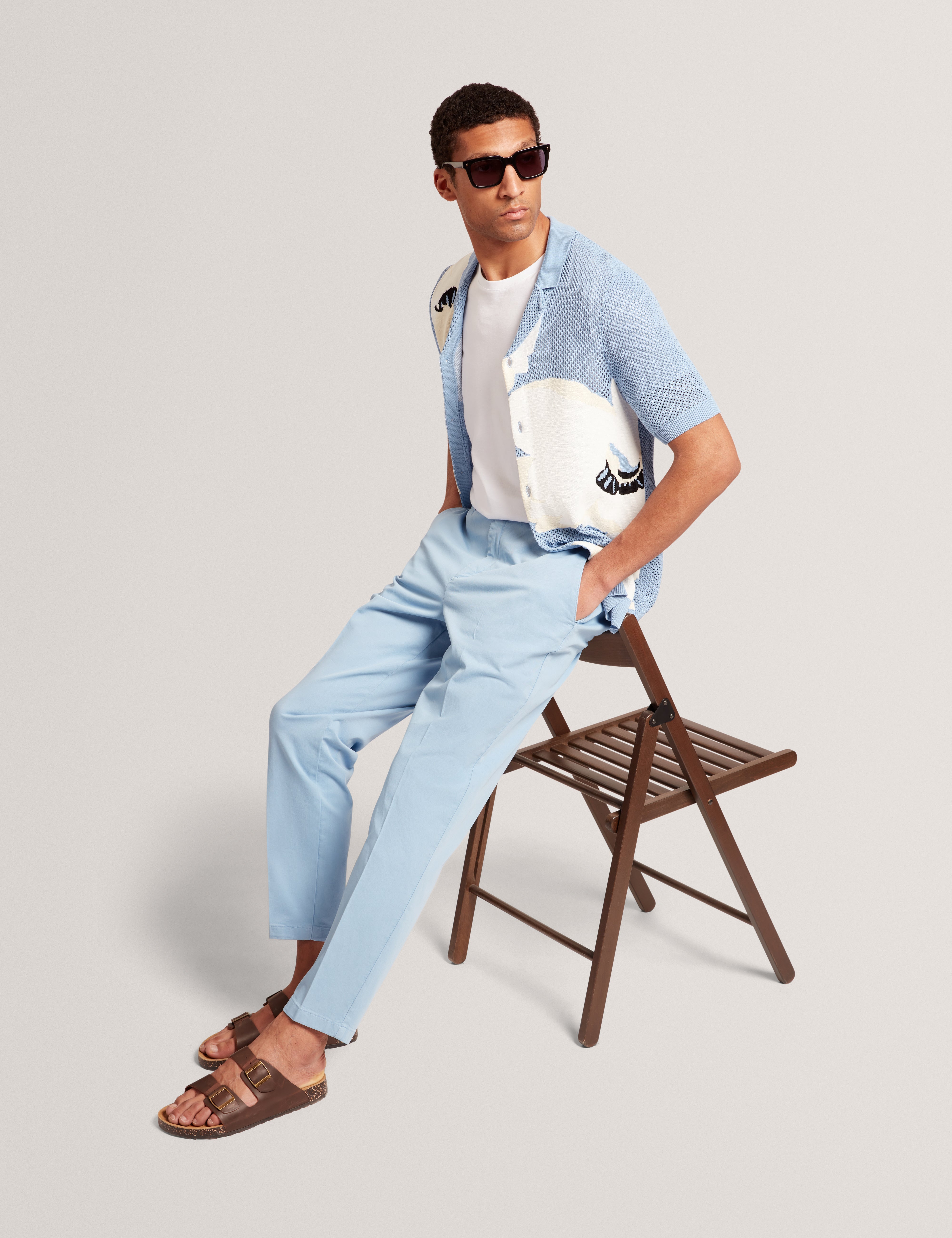 Armodo Tapered Smart Trouser Mid-Blue