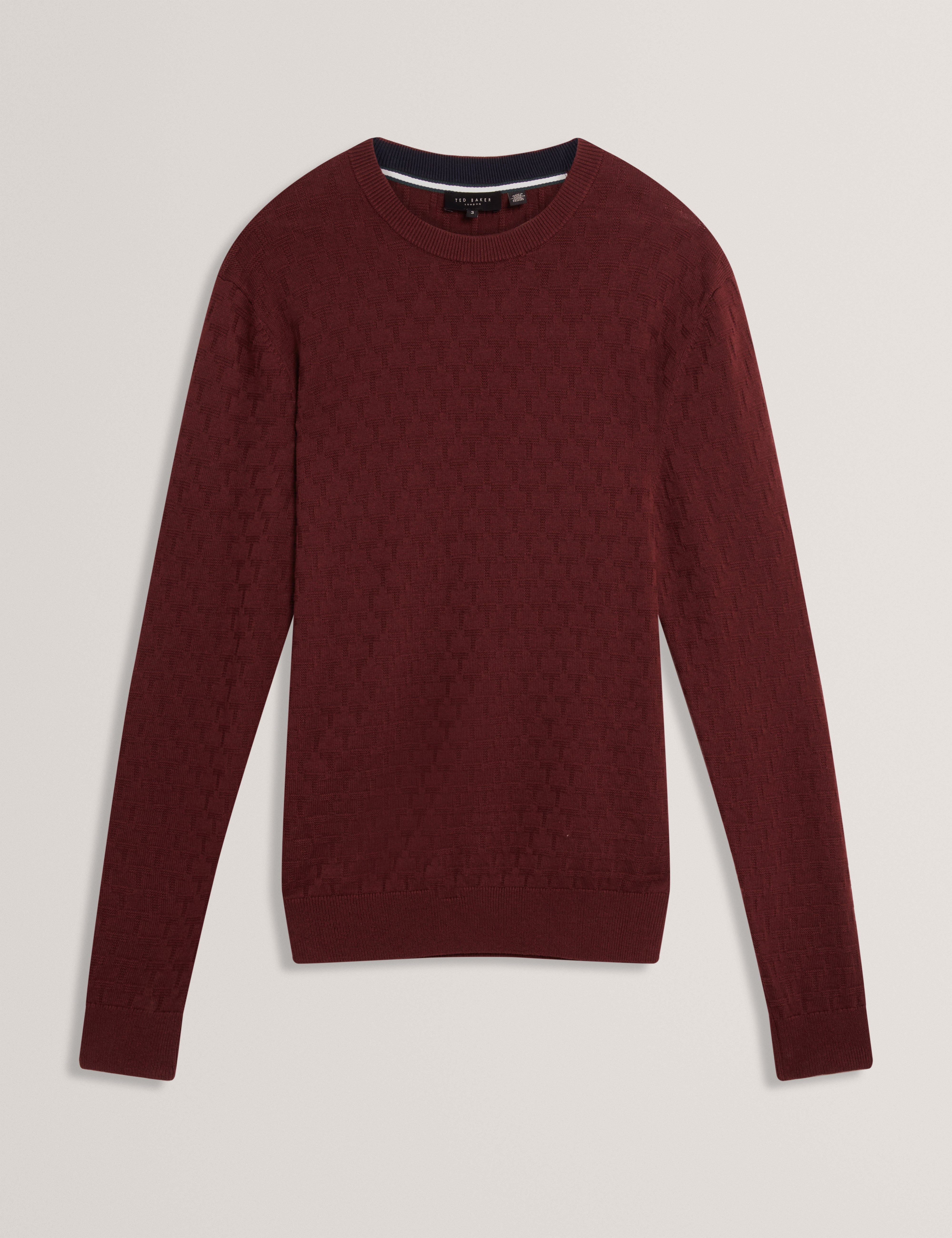 Sainsy T Stitch Crew Neck Maroon