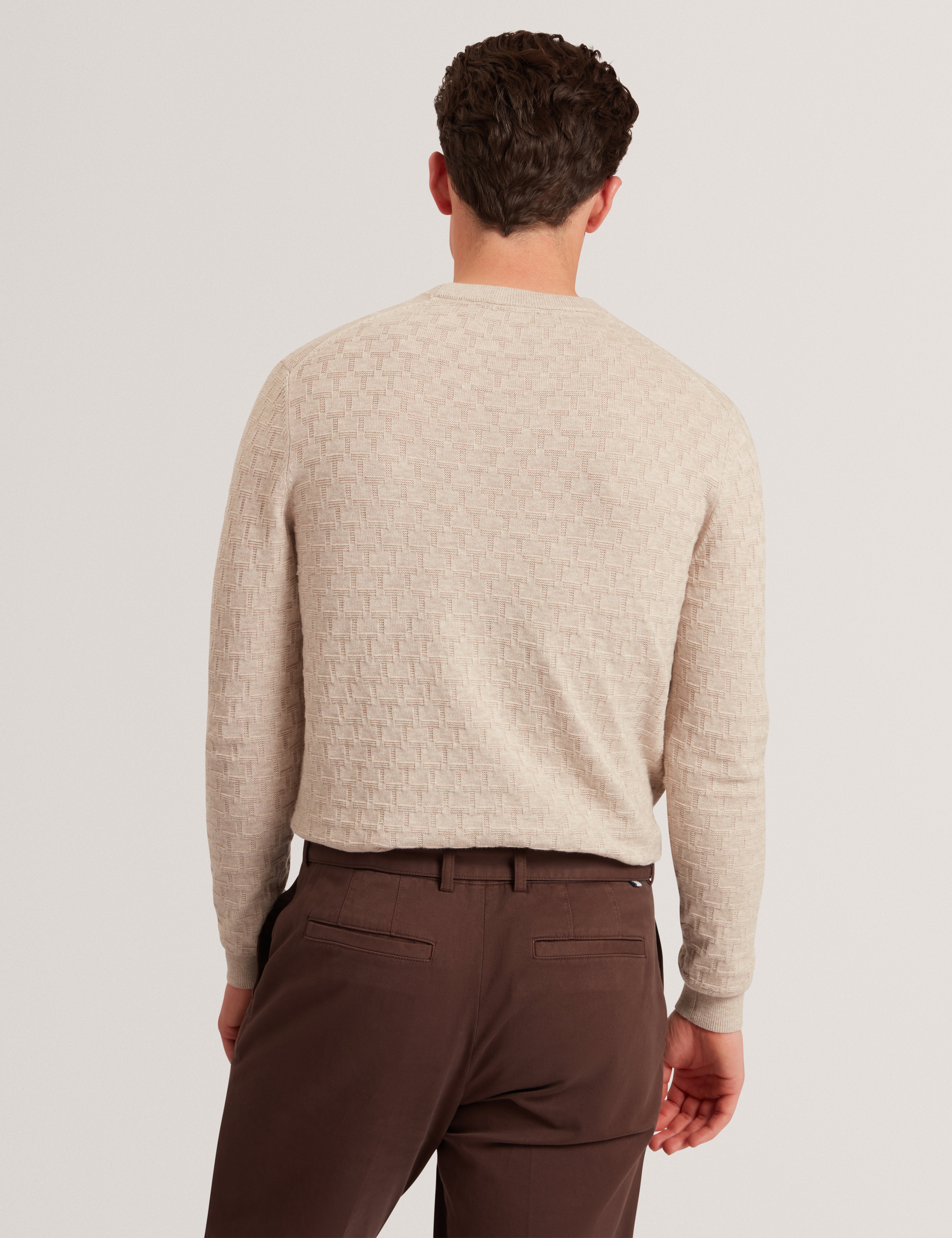 Sainsy T Stitch Crew Neck Natural