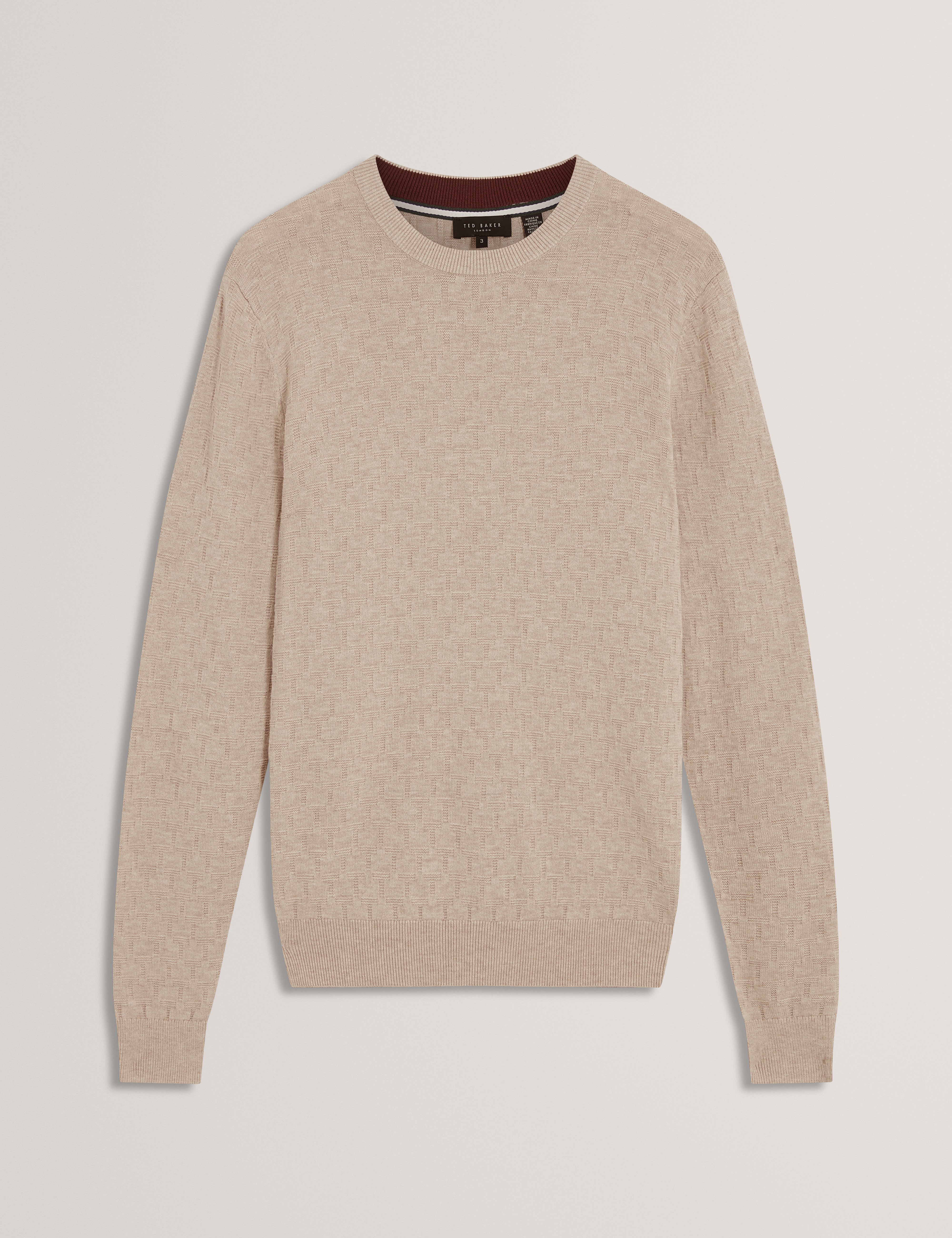 Sainsy T Stitch Crew Neck Natural