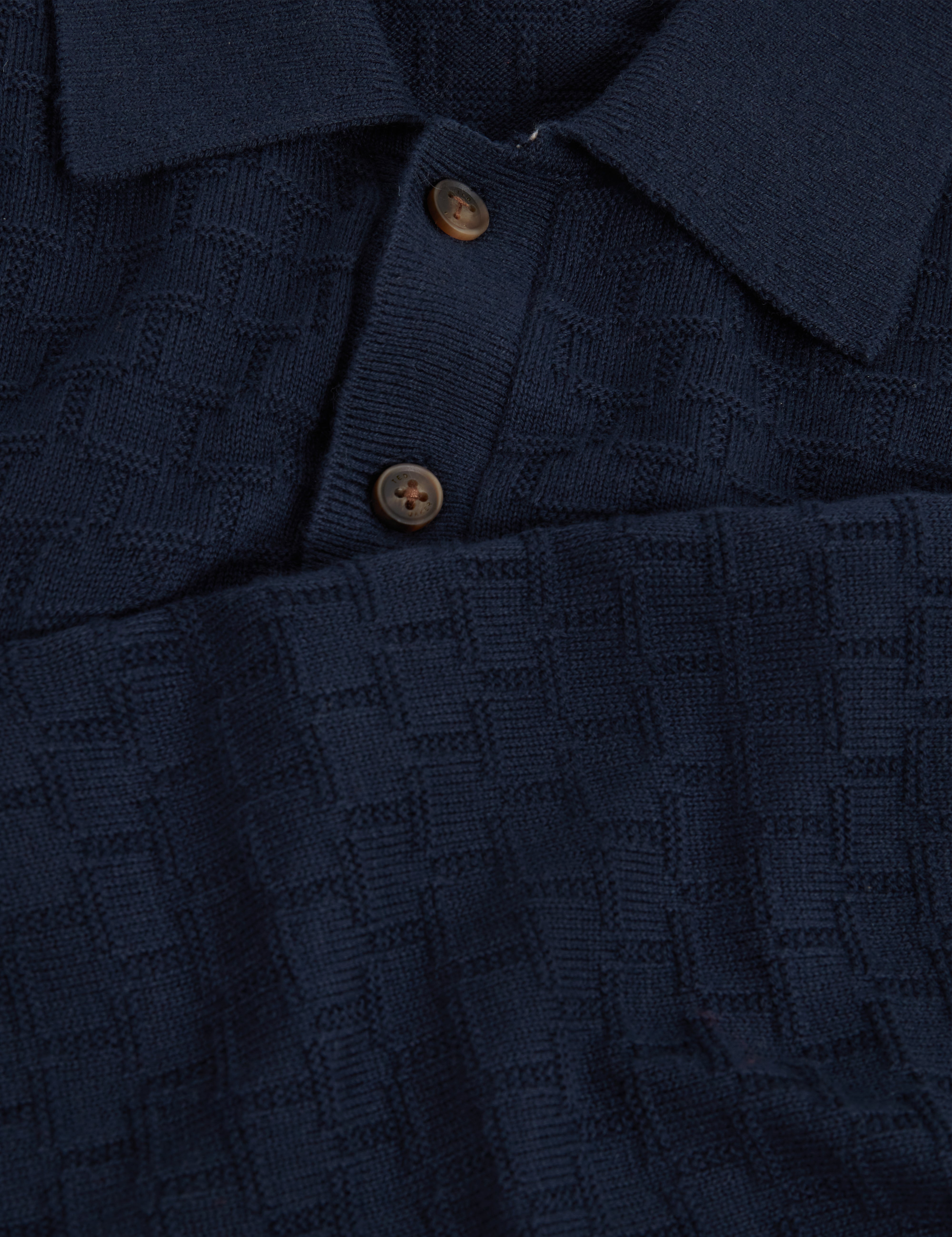Gaten Ls T Stitch Polo Navy