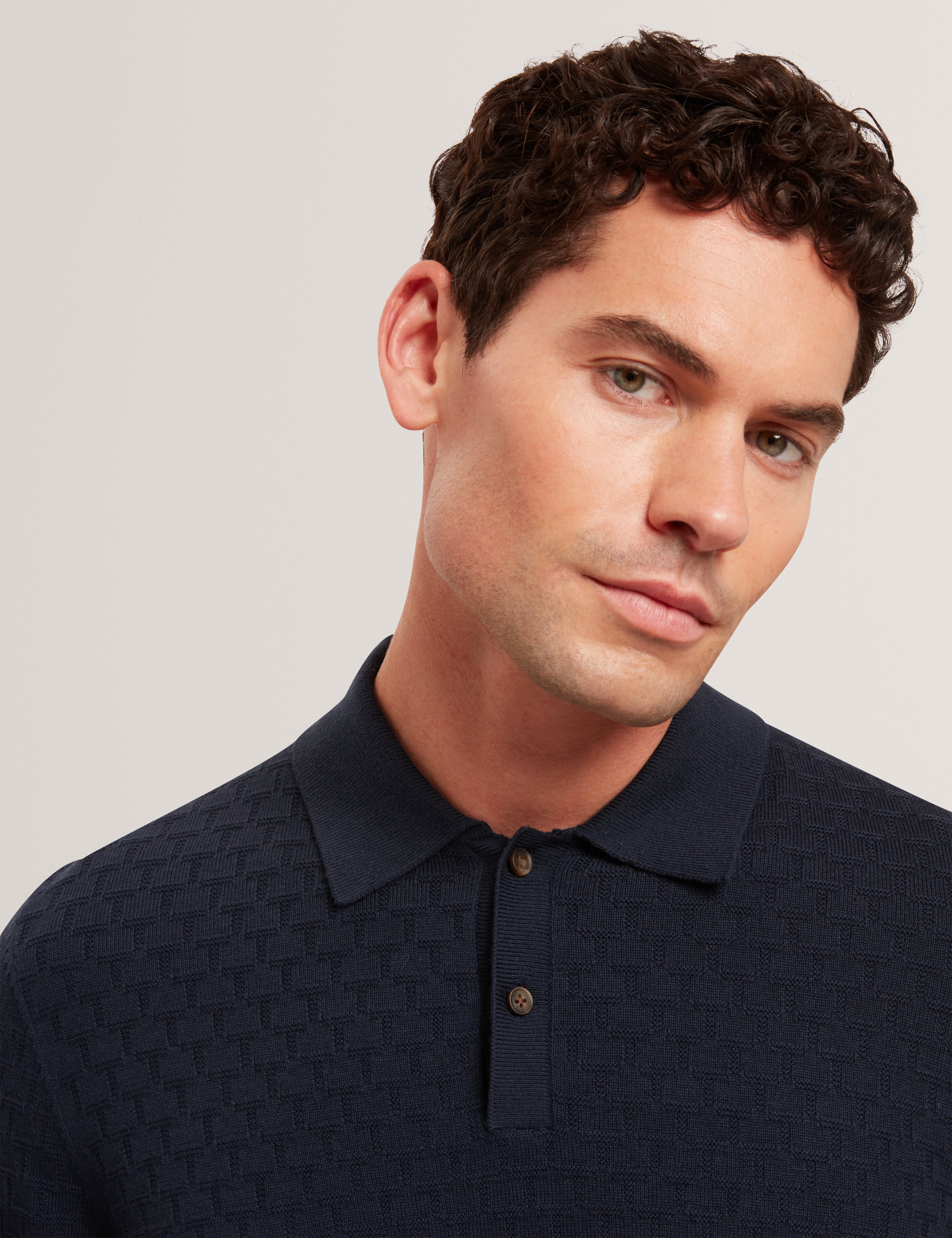 Gaten Ls T Stitch Polo Navy