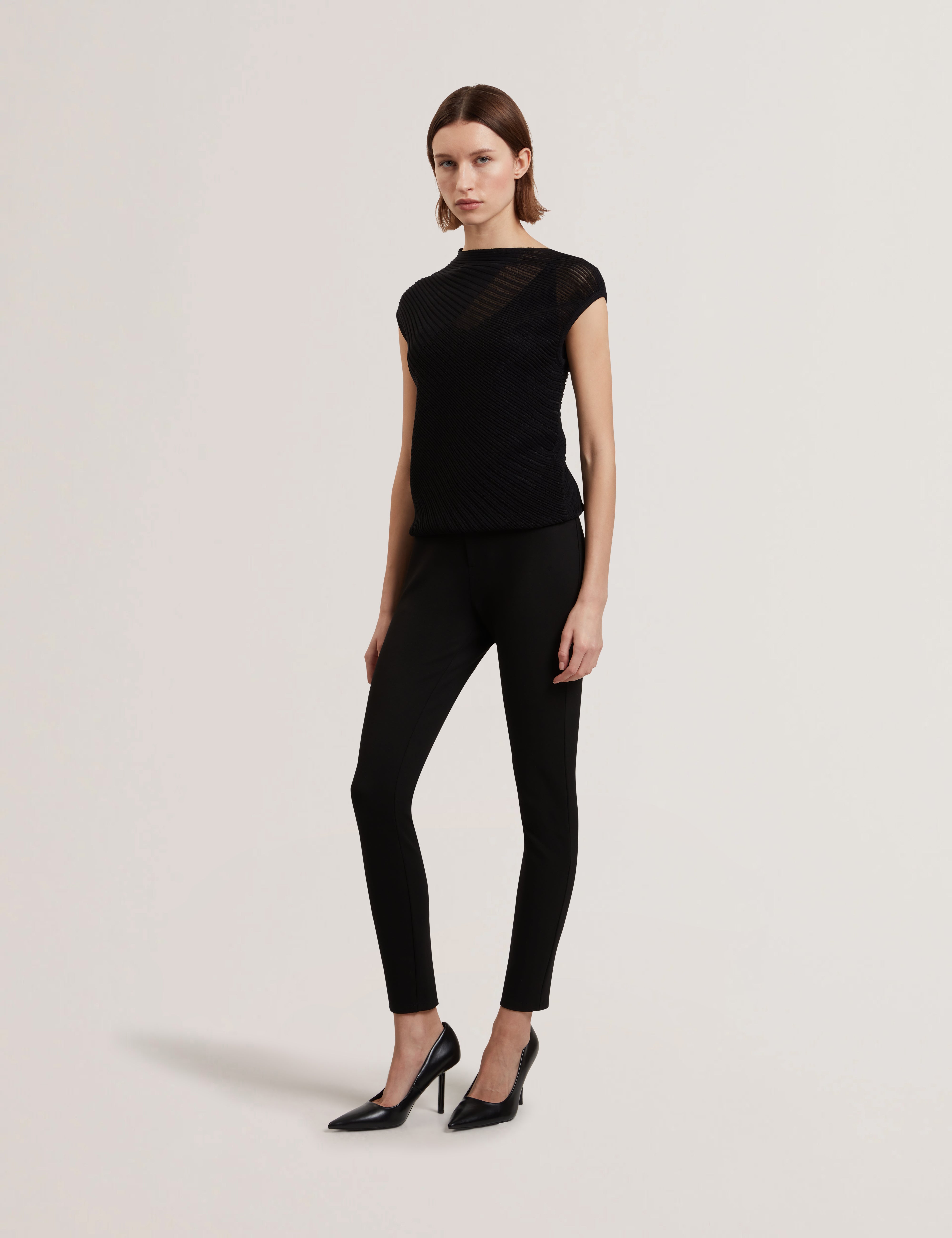 Felinda Fly Front Stretch Legging Black