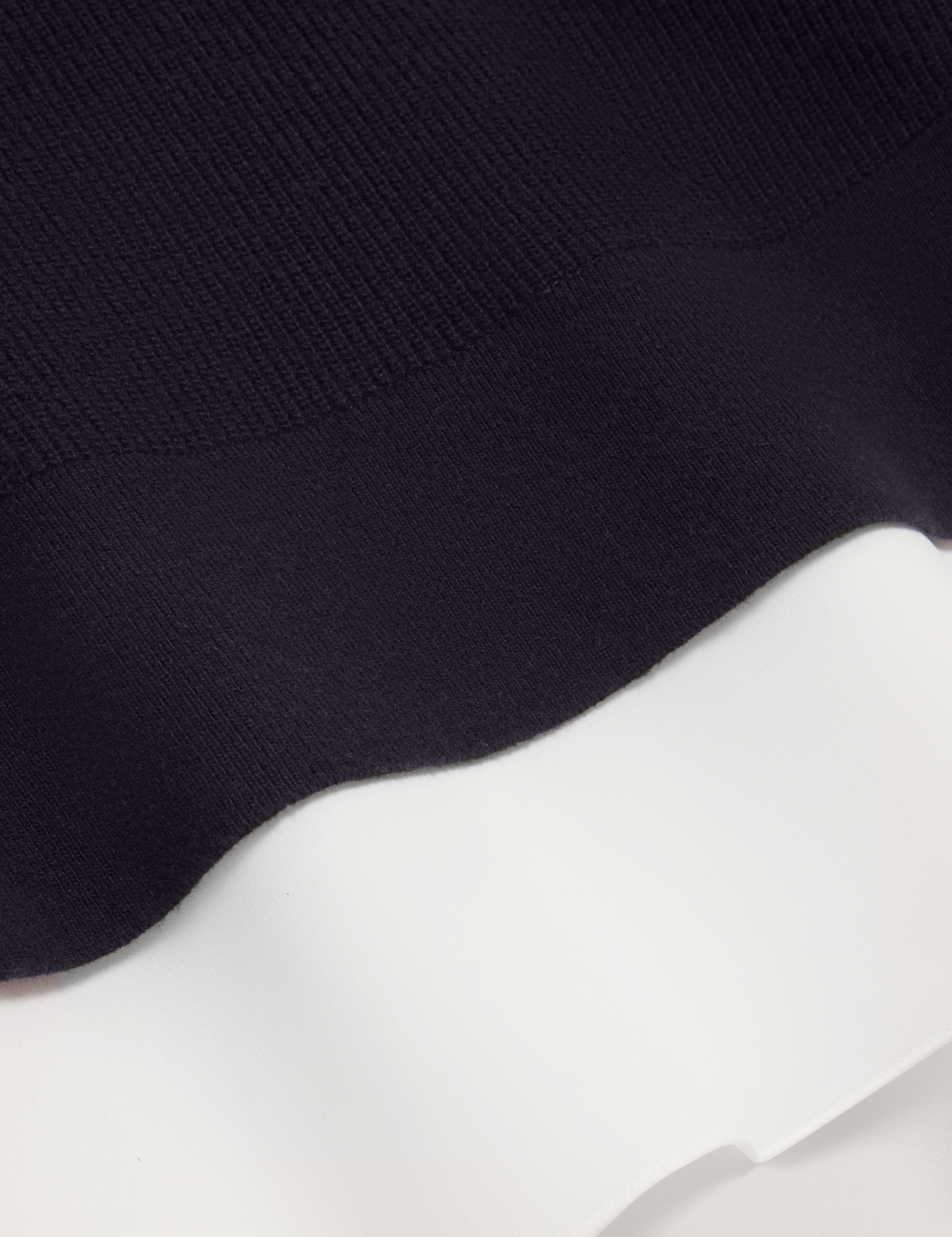 Caycey Woven Sleeve Knitted Jumper Dk-Navy