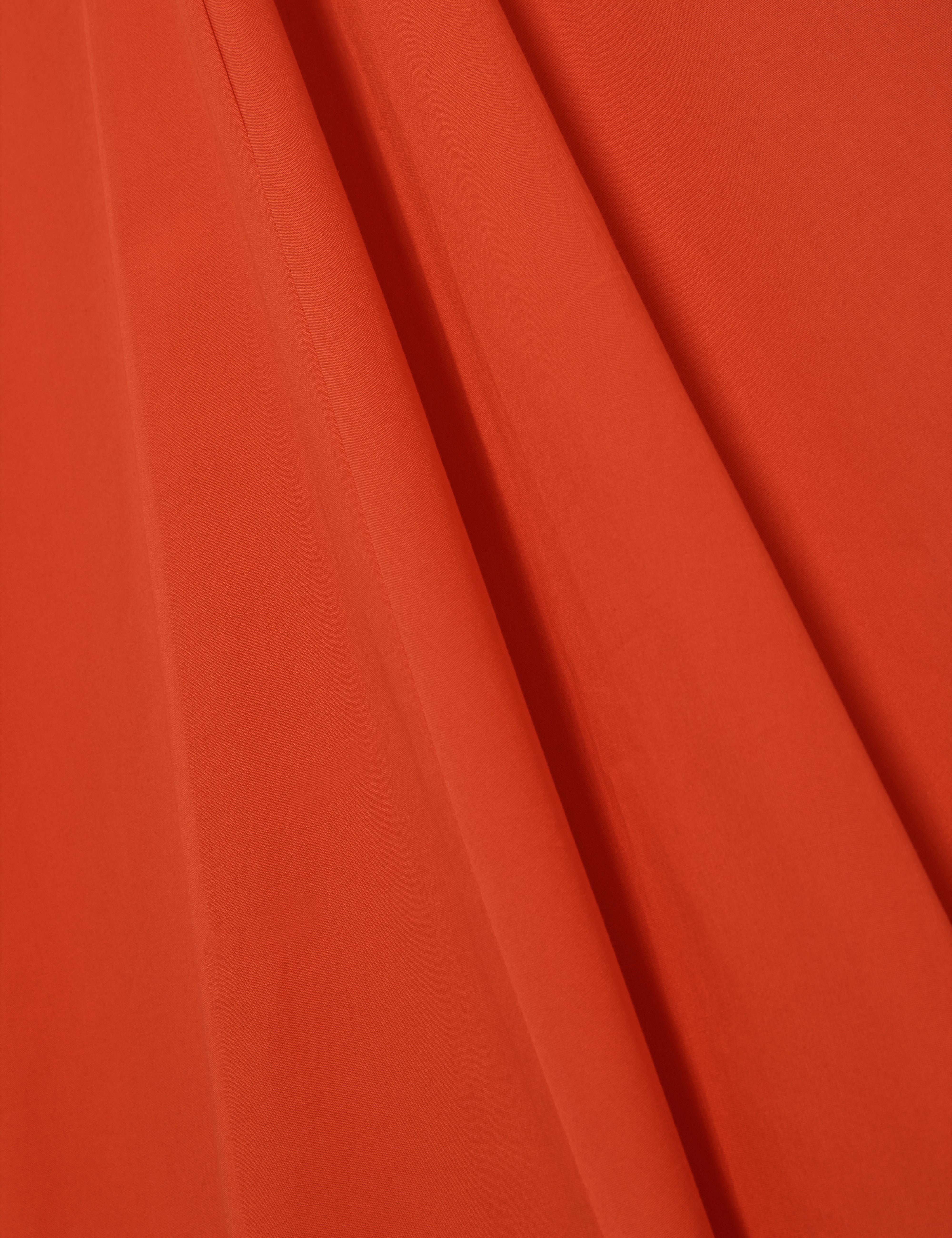 زانزا تنورة ميدي من القطن والبوبلين باللون الأحمر