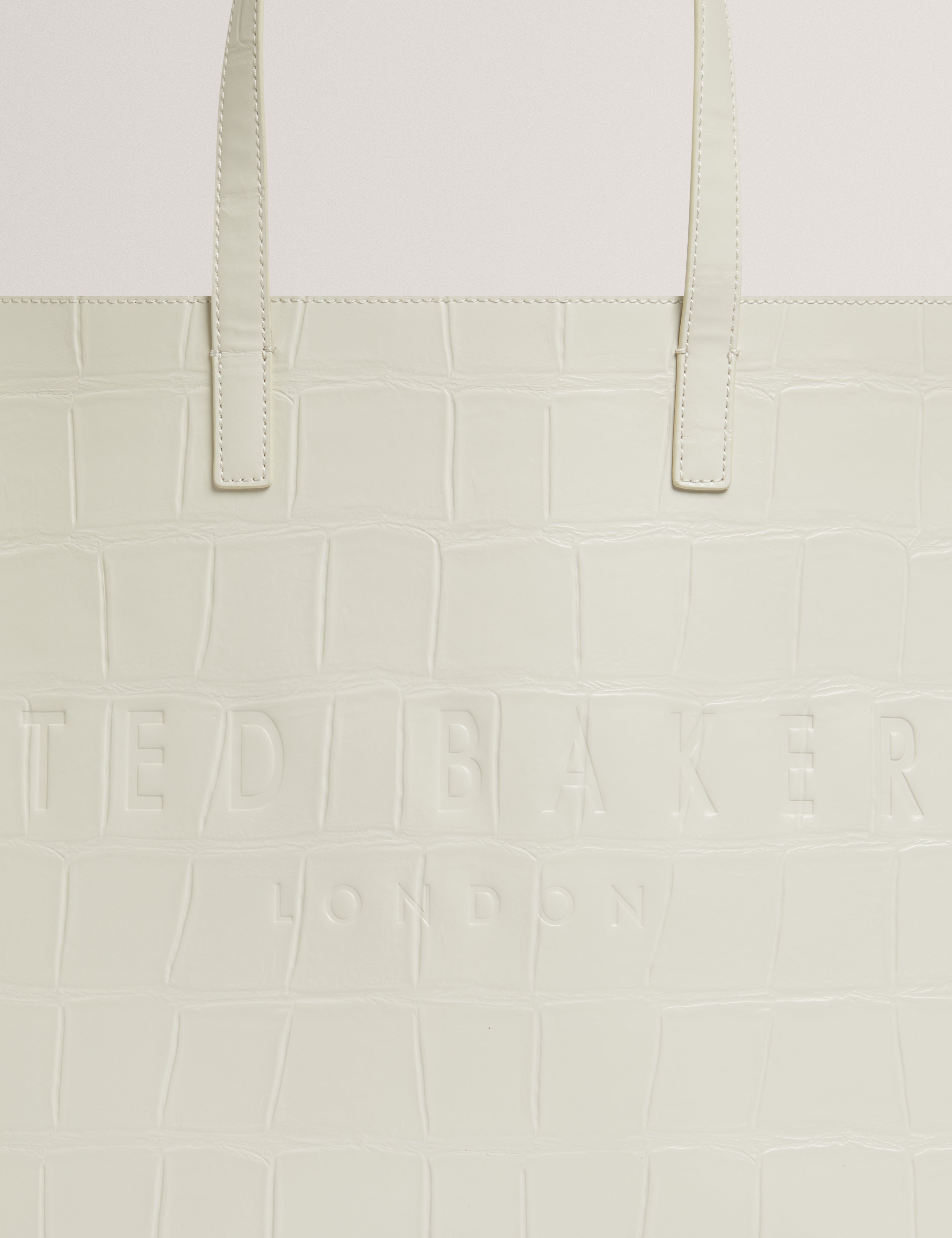 Allicon Croc Effect Extra Large Icon Bag Ivory