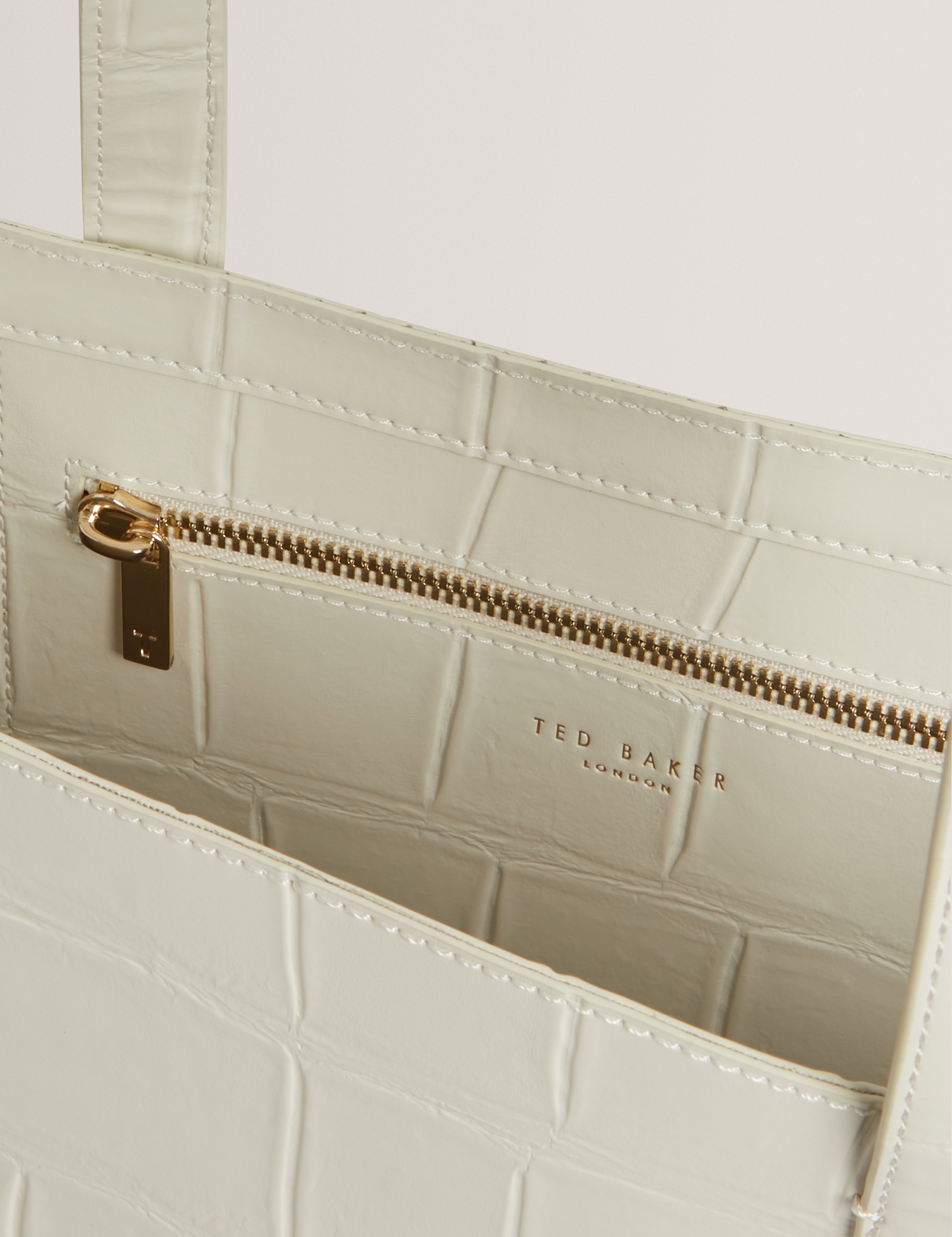 Allicon Croc Effect Extra Large Icon Bag Ivory
