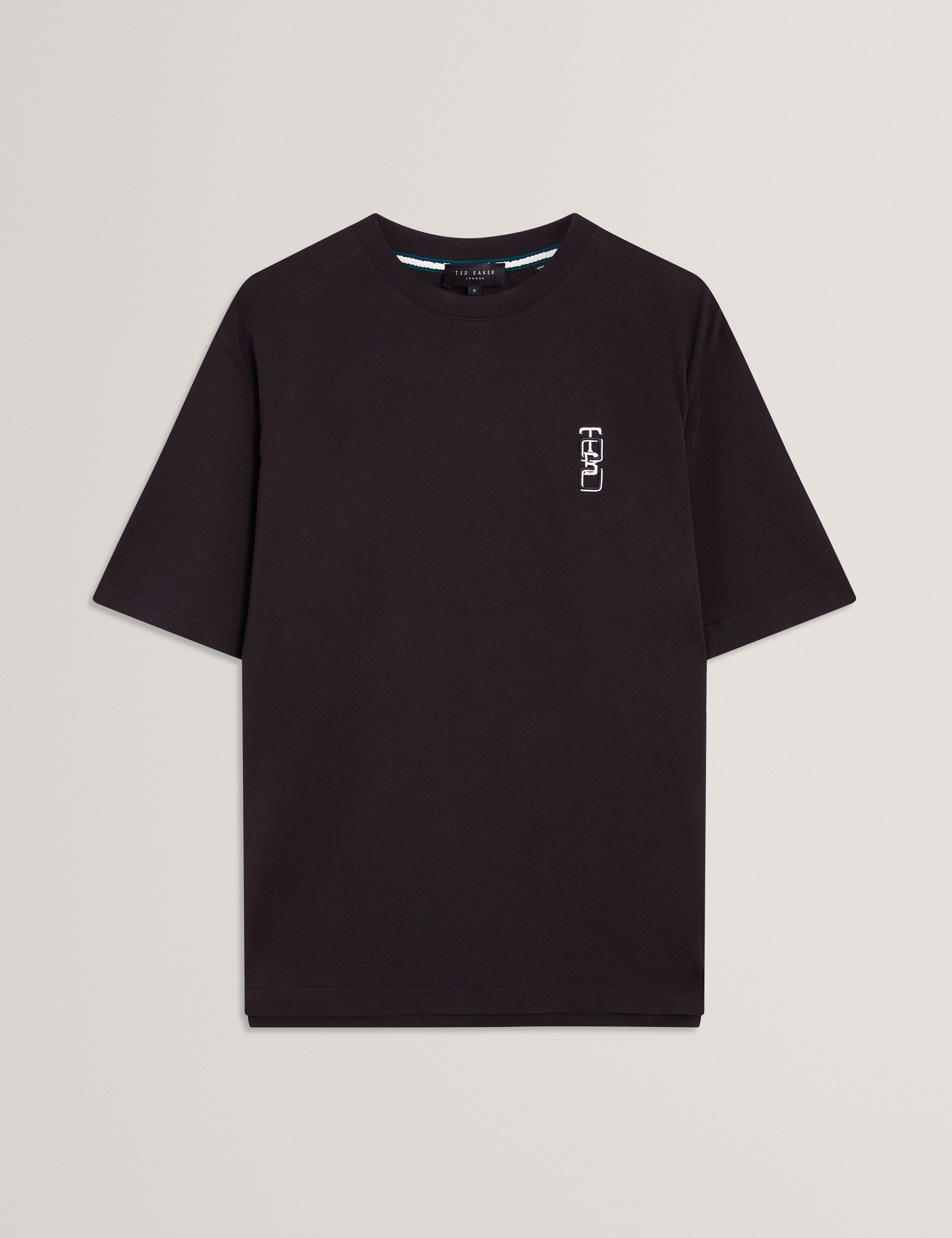 Kuyrt Short Sleeve Branded Tee Black