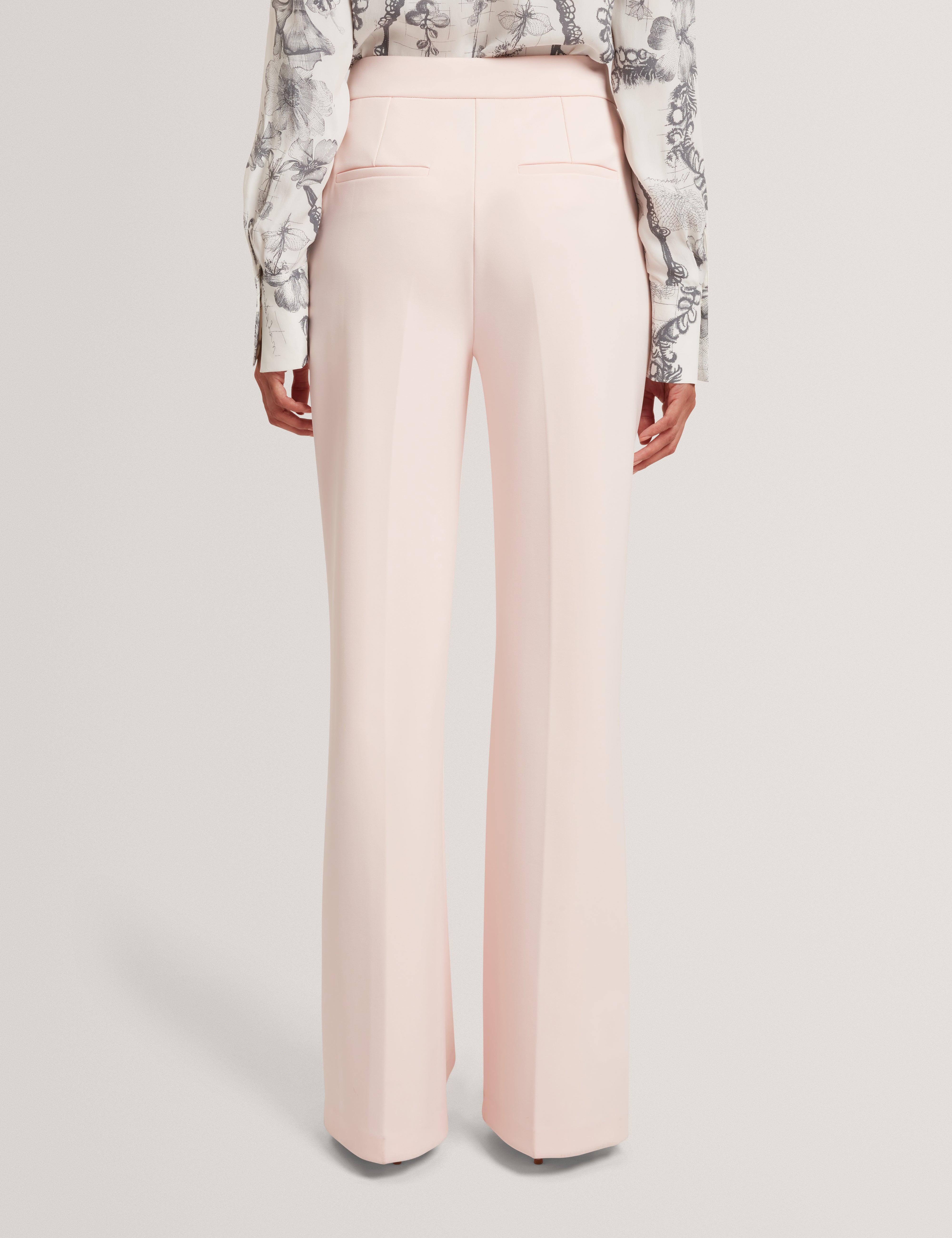 Indriv High Waisted Flare Trouser Pl-Pink