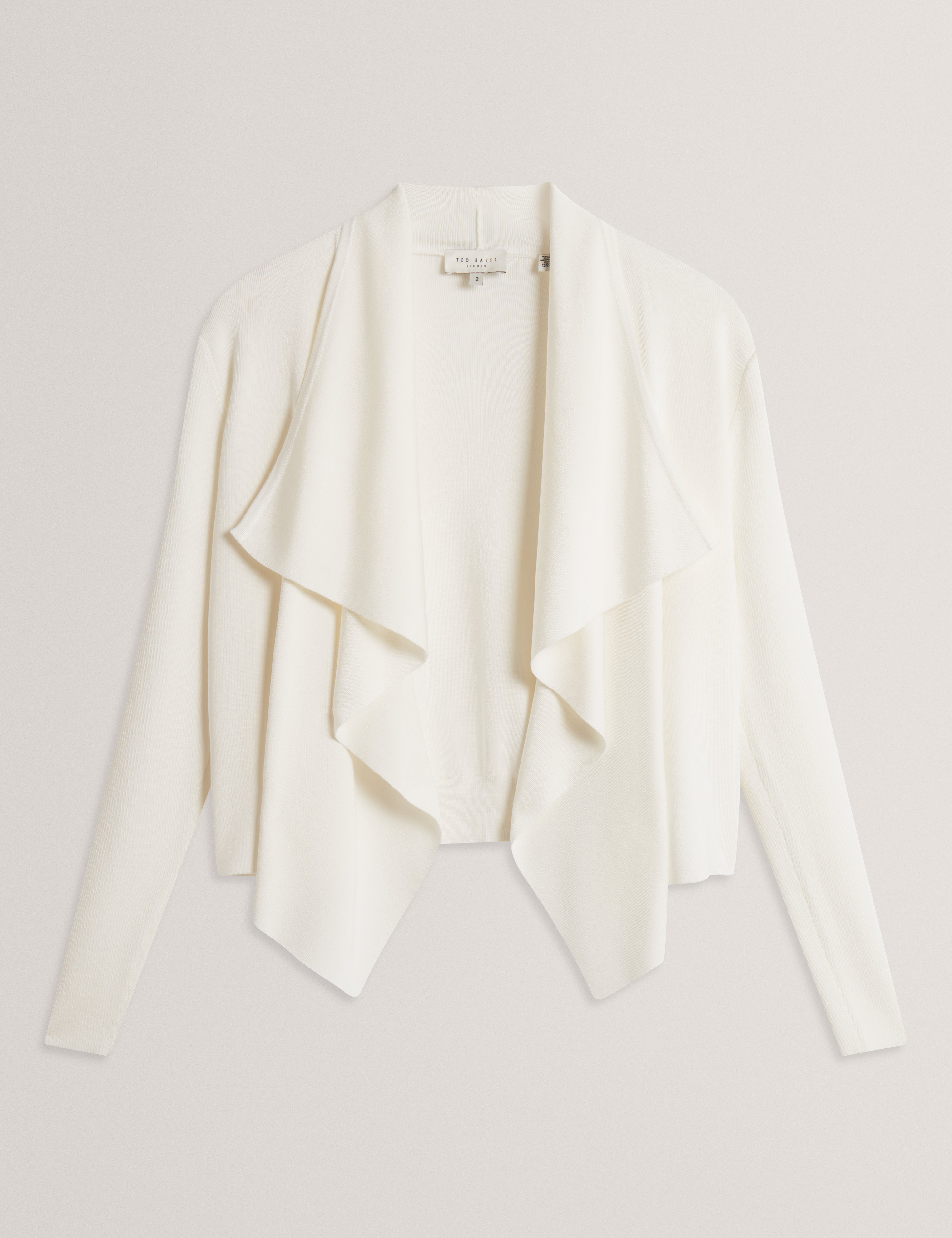 Elliyy Waterfall Front Cardigan Ivory