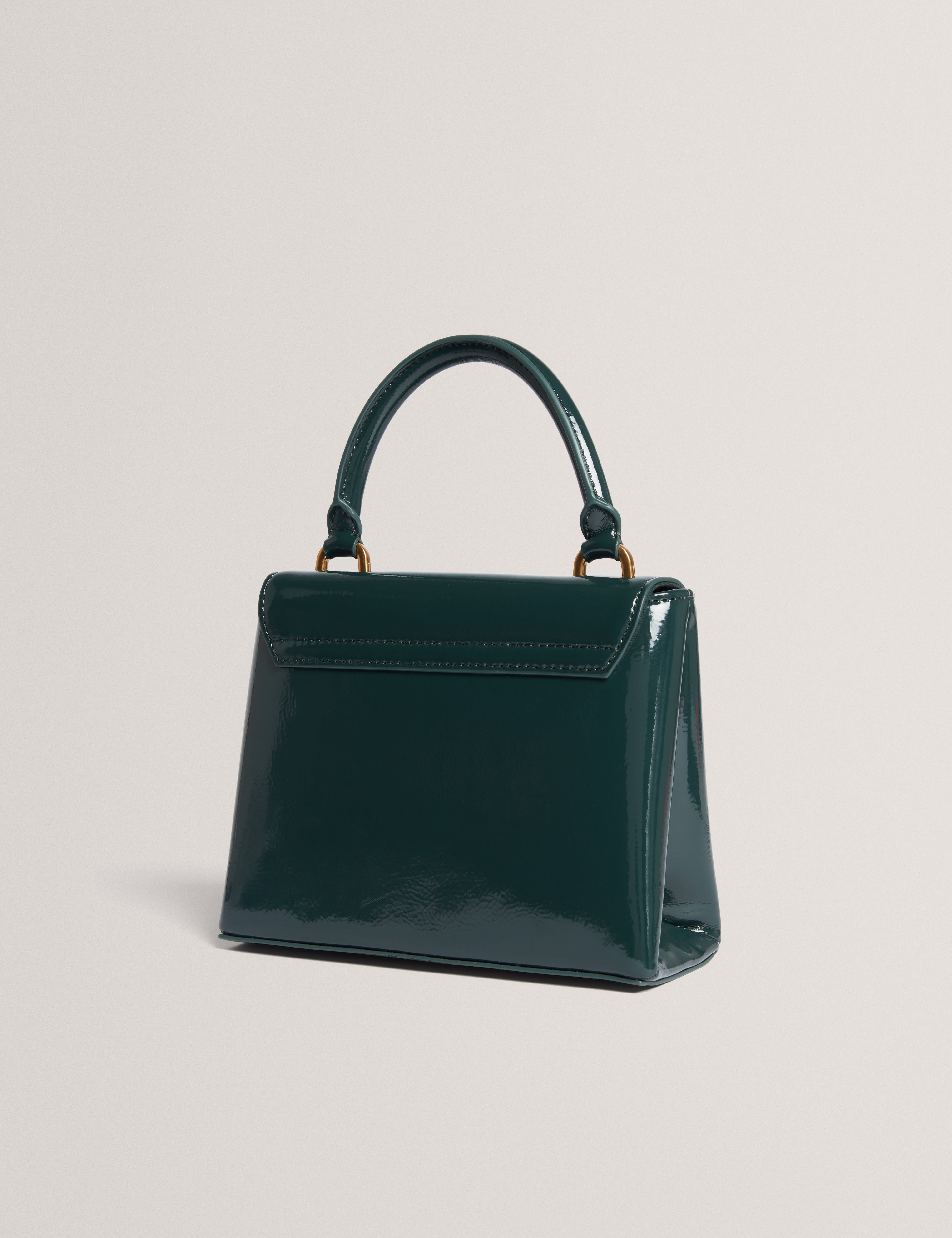 Roseau Rose Detail Mini Crinkle Bag Dk-Green