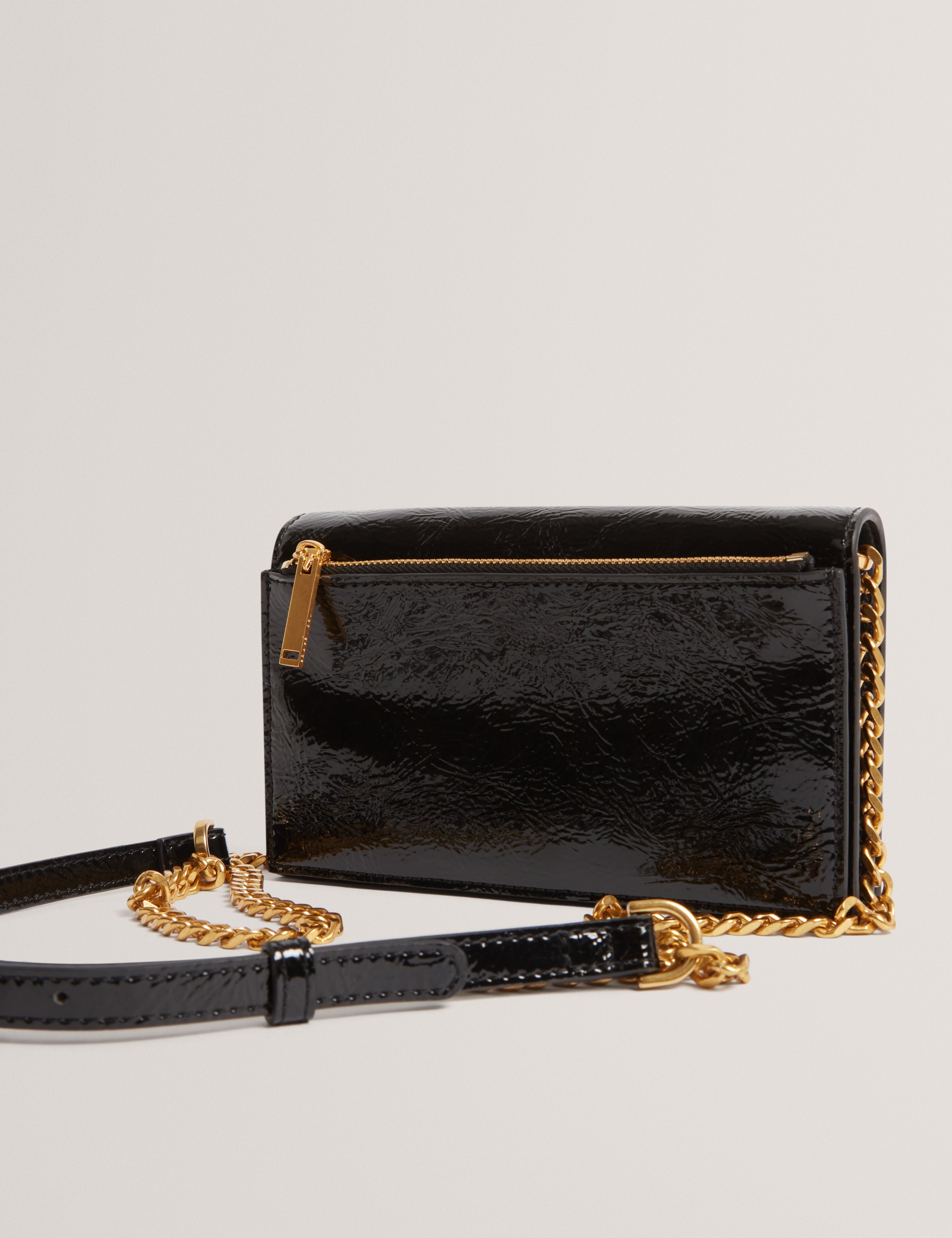 Mahiraa Crossbody Flapover Bag Black
