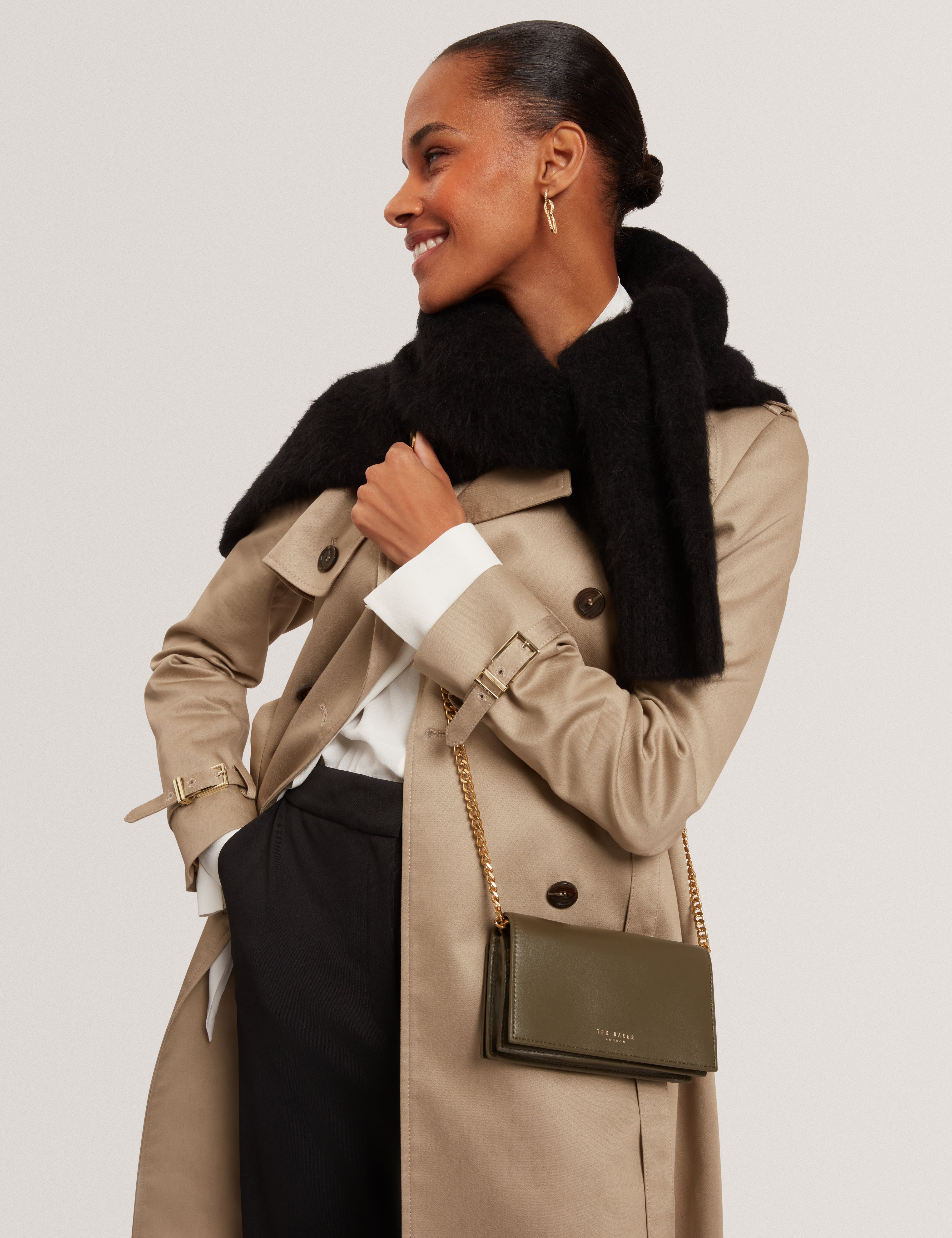 Mahiraa Crossbody Flapover Bag Gold
