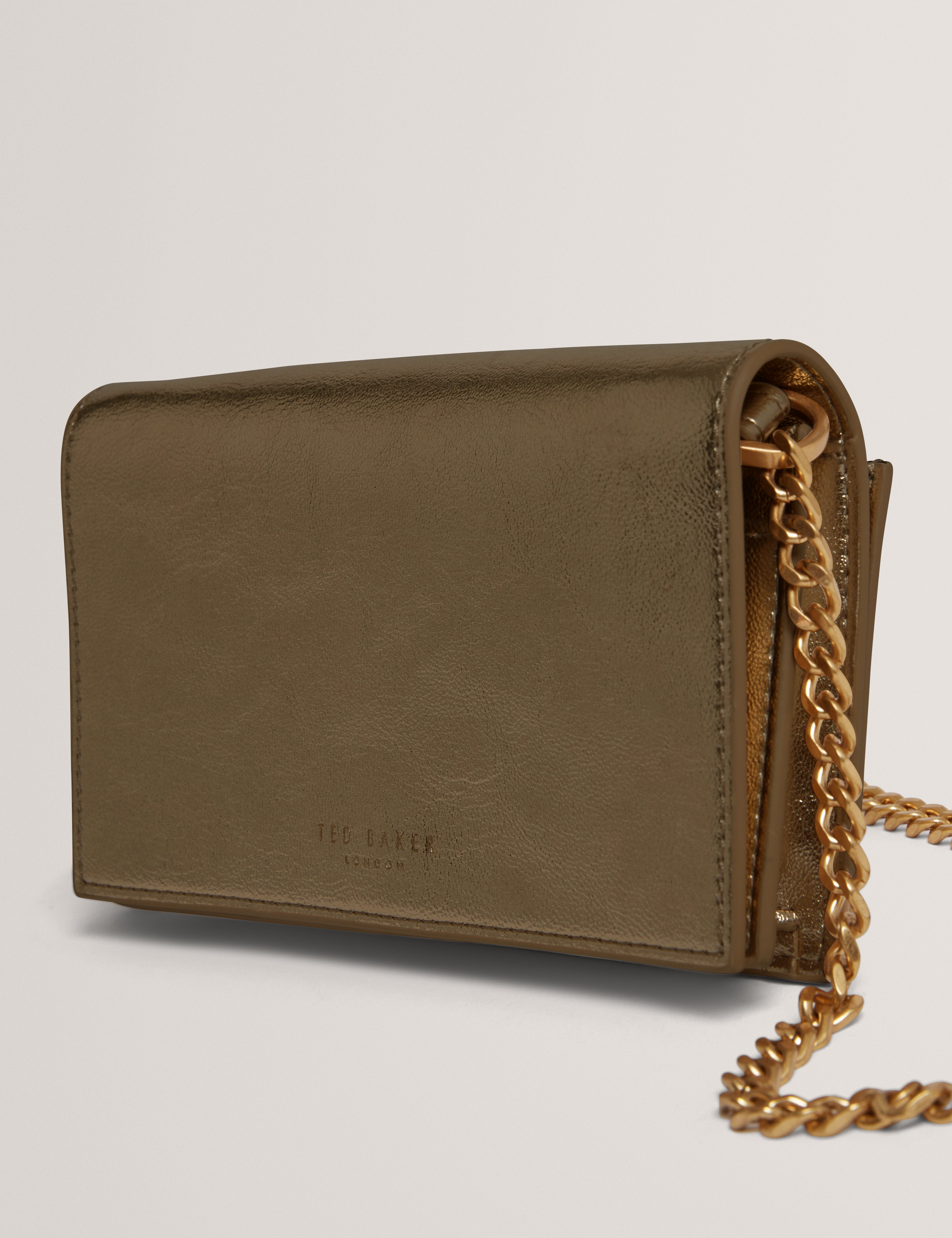 Mahiraa Crossbody Flapover Bag Gold