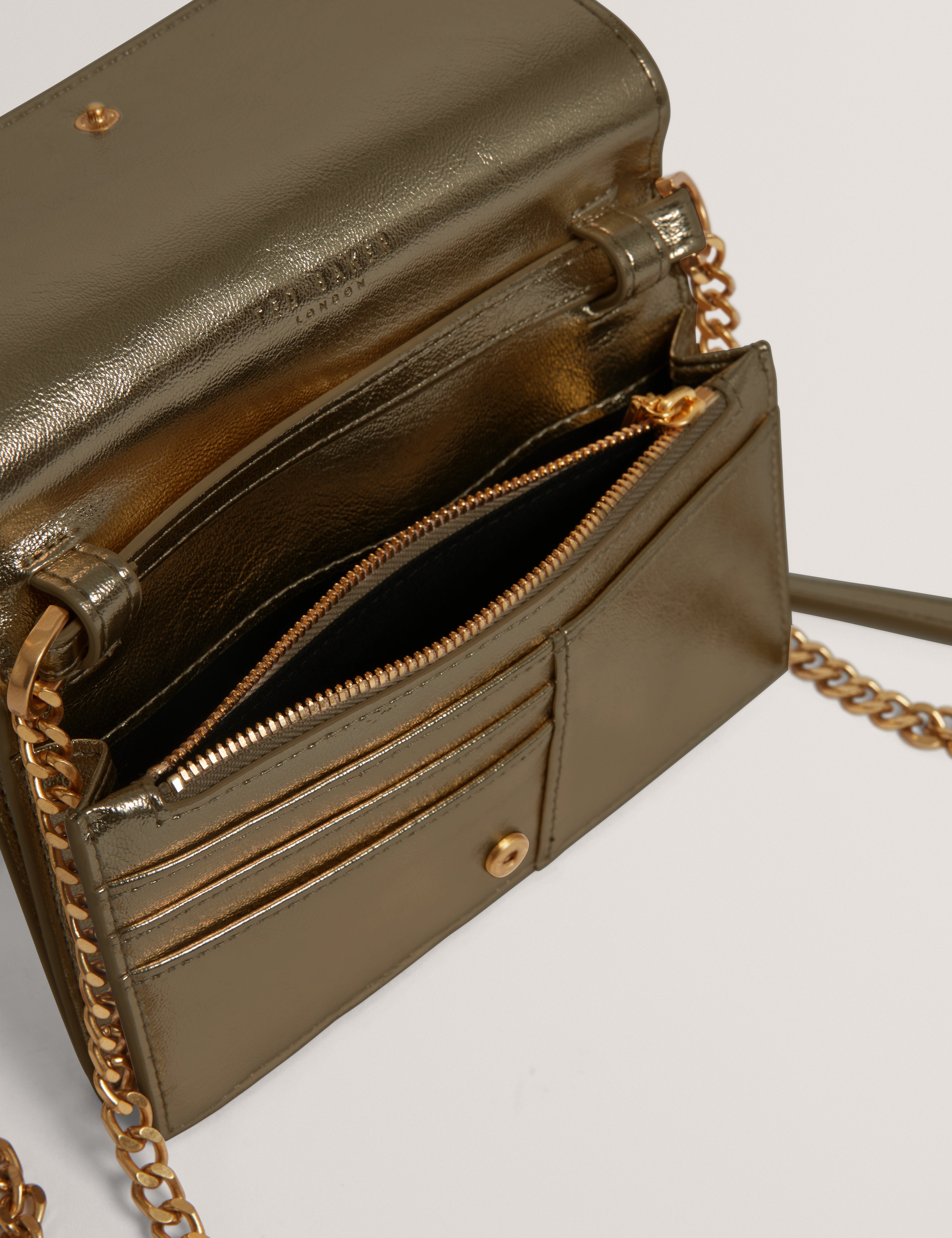 Mahiraa Crossbody Flapover Bag Gold
