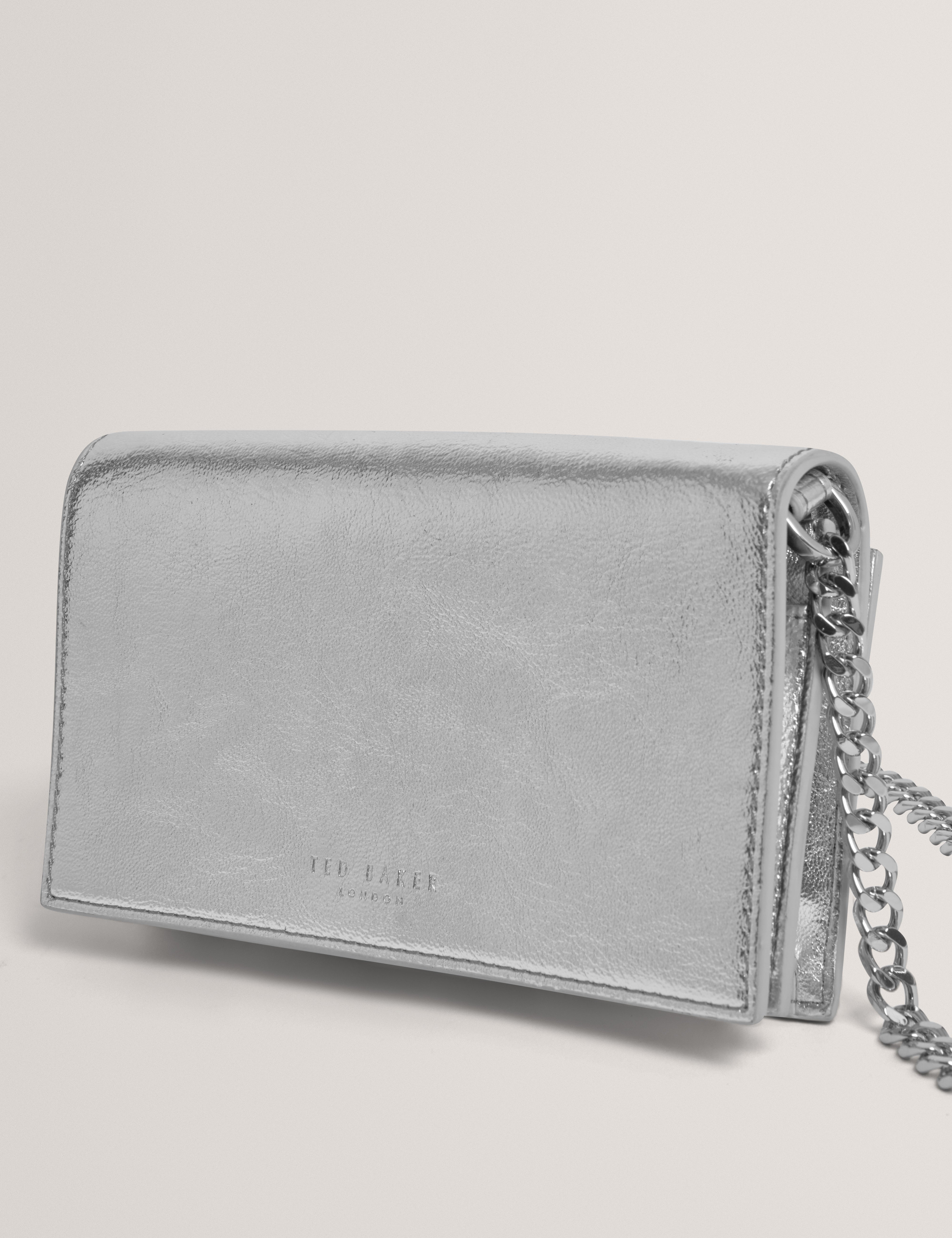 Mahiraa Crossbody Flapover Bag Silver