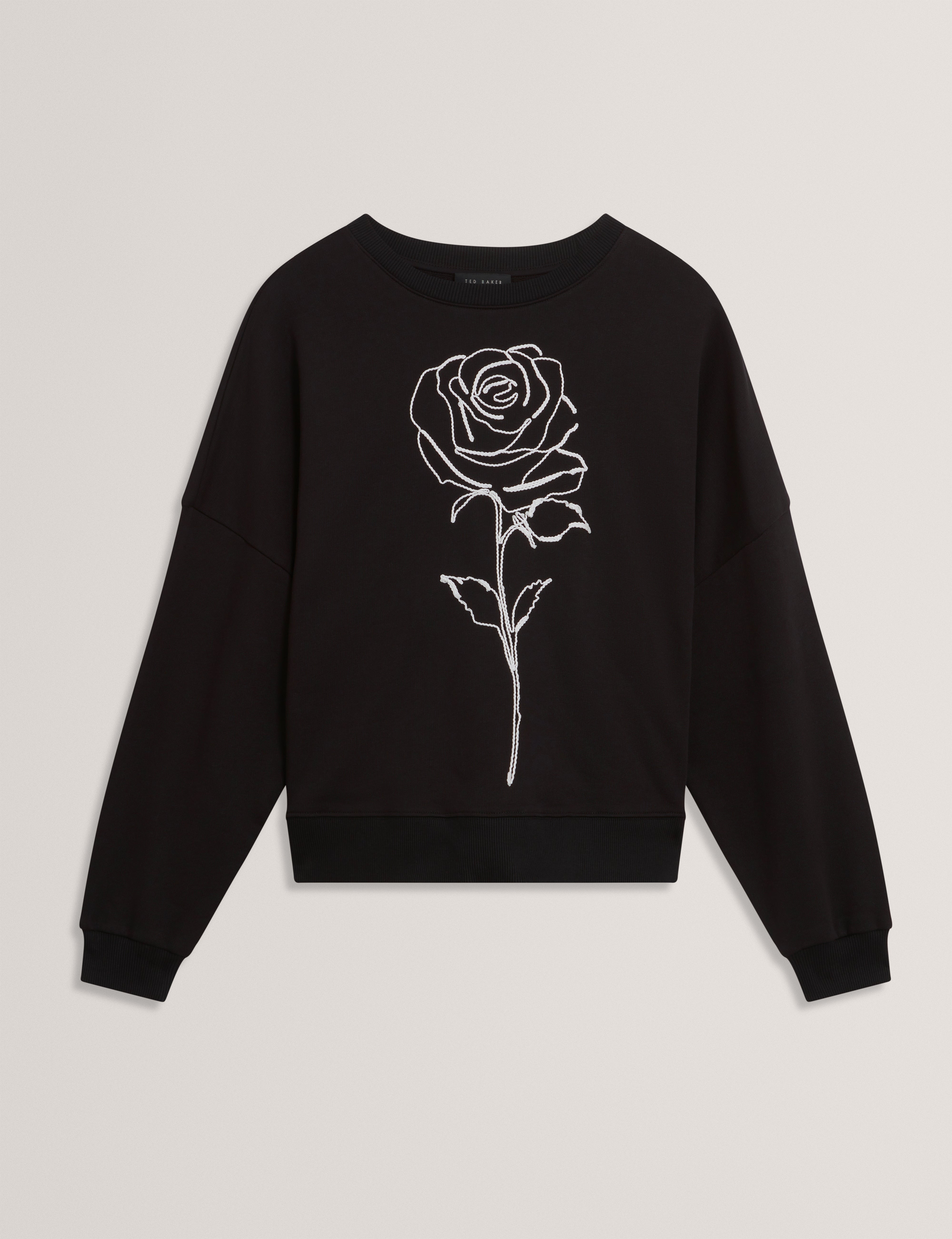 مارسيا سويت شيرت أسود مطبوع